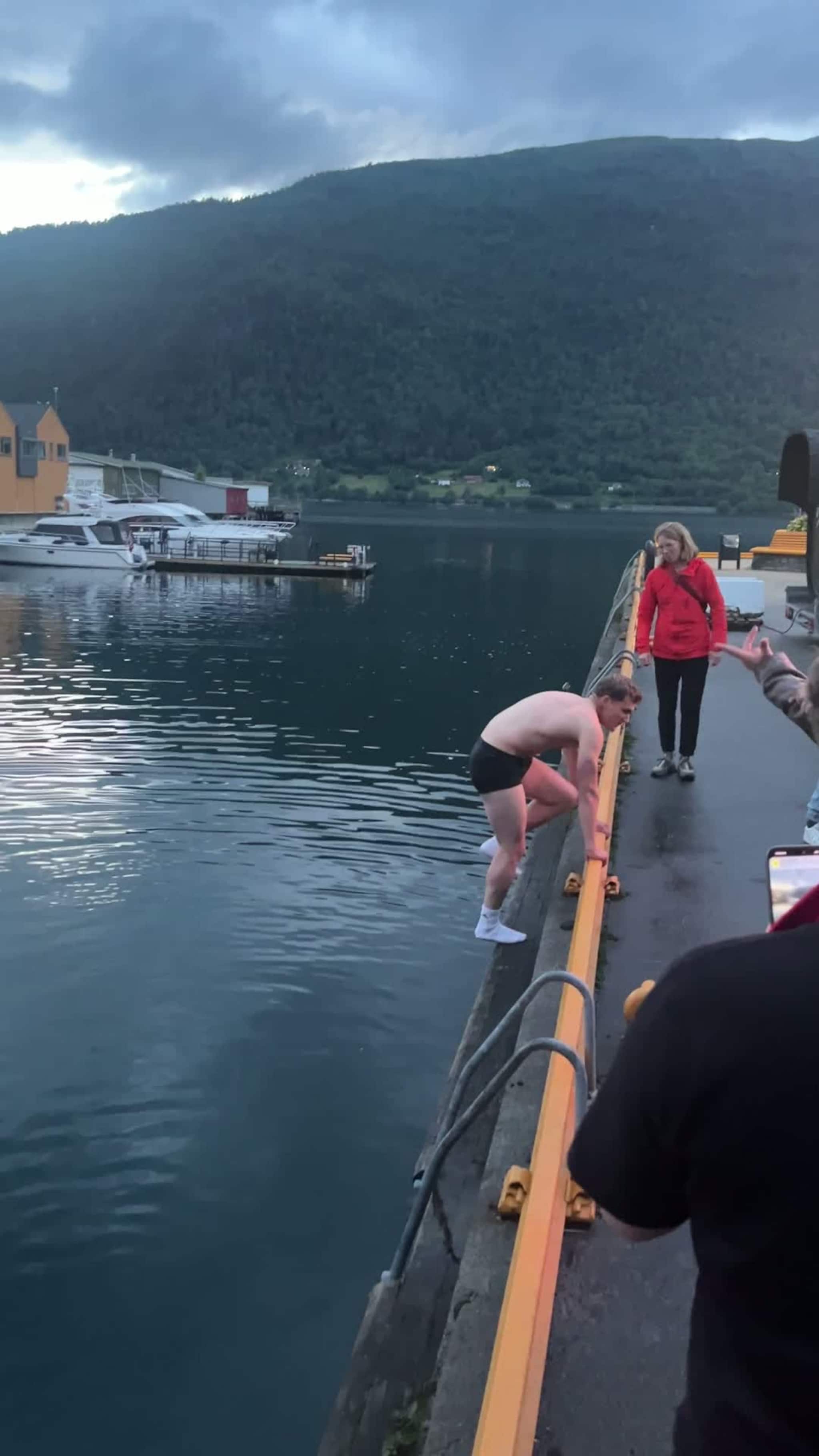 Flere hoppet i fjorden