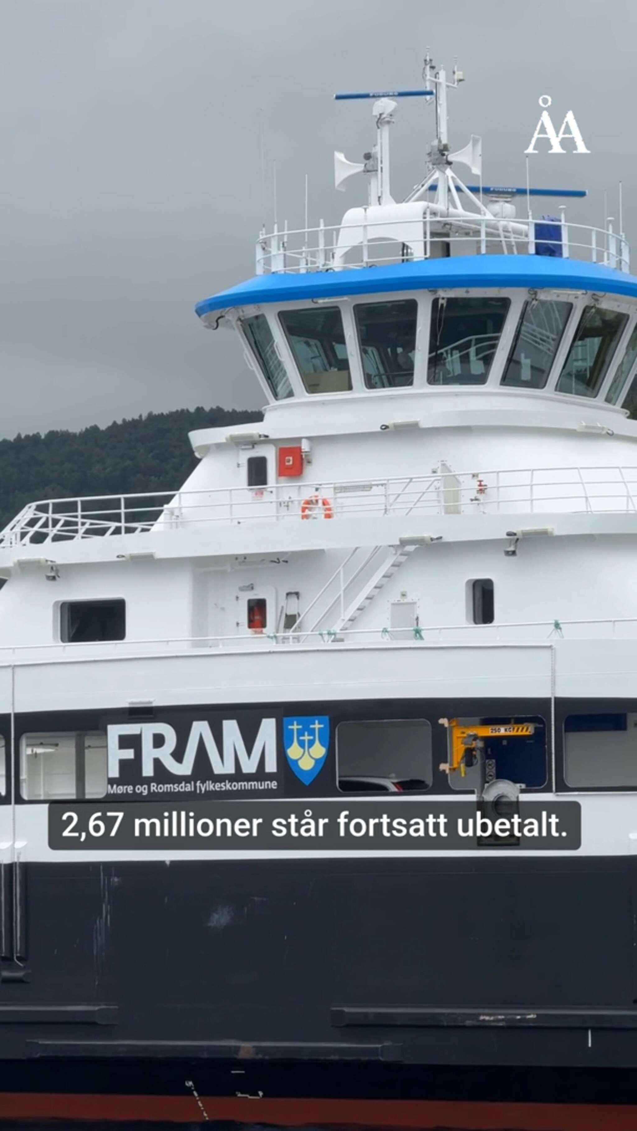 Millioner i ferjeregninger er ikke betalt