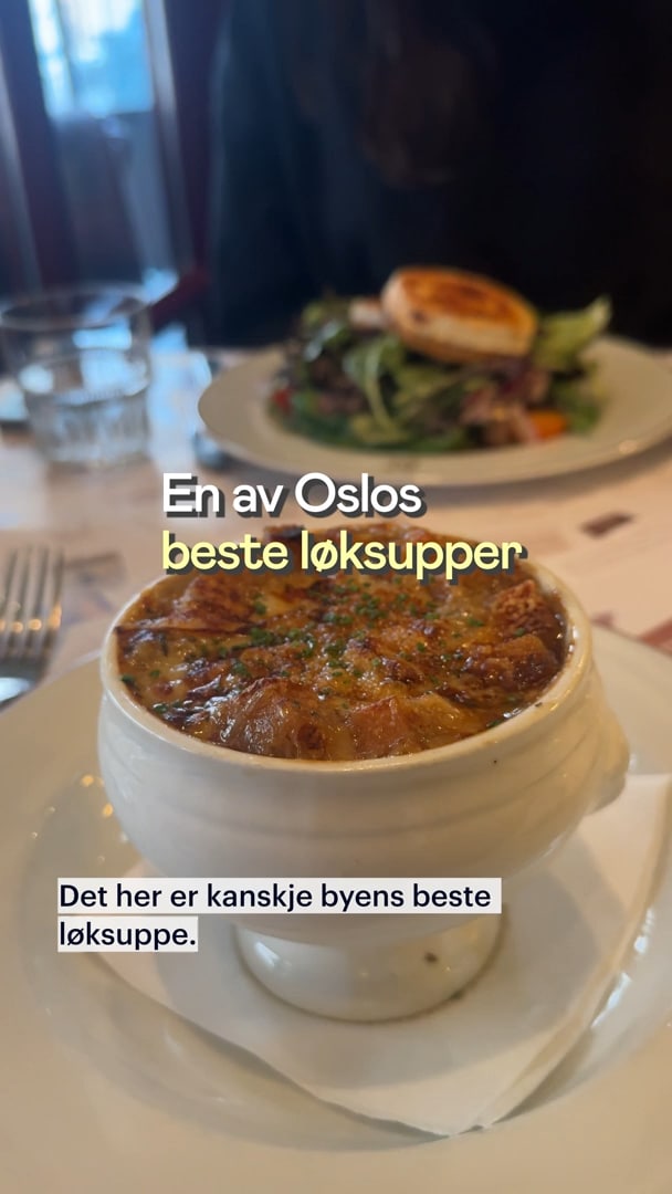 Forhåndsvisning av Løksuppe på Brasserie France