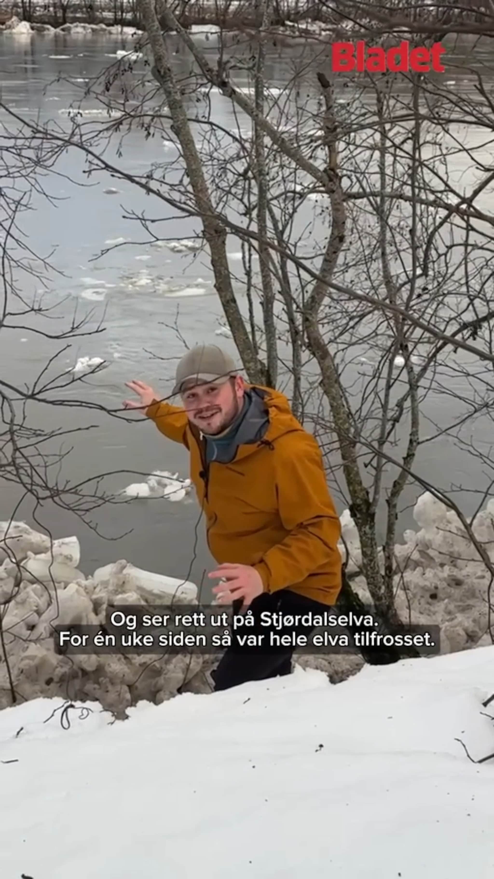 Enorme vannmasser i elva - frykter oversvømmelse