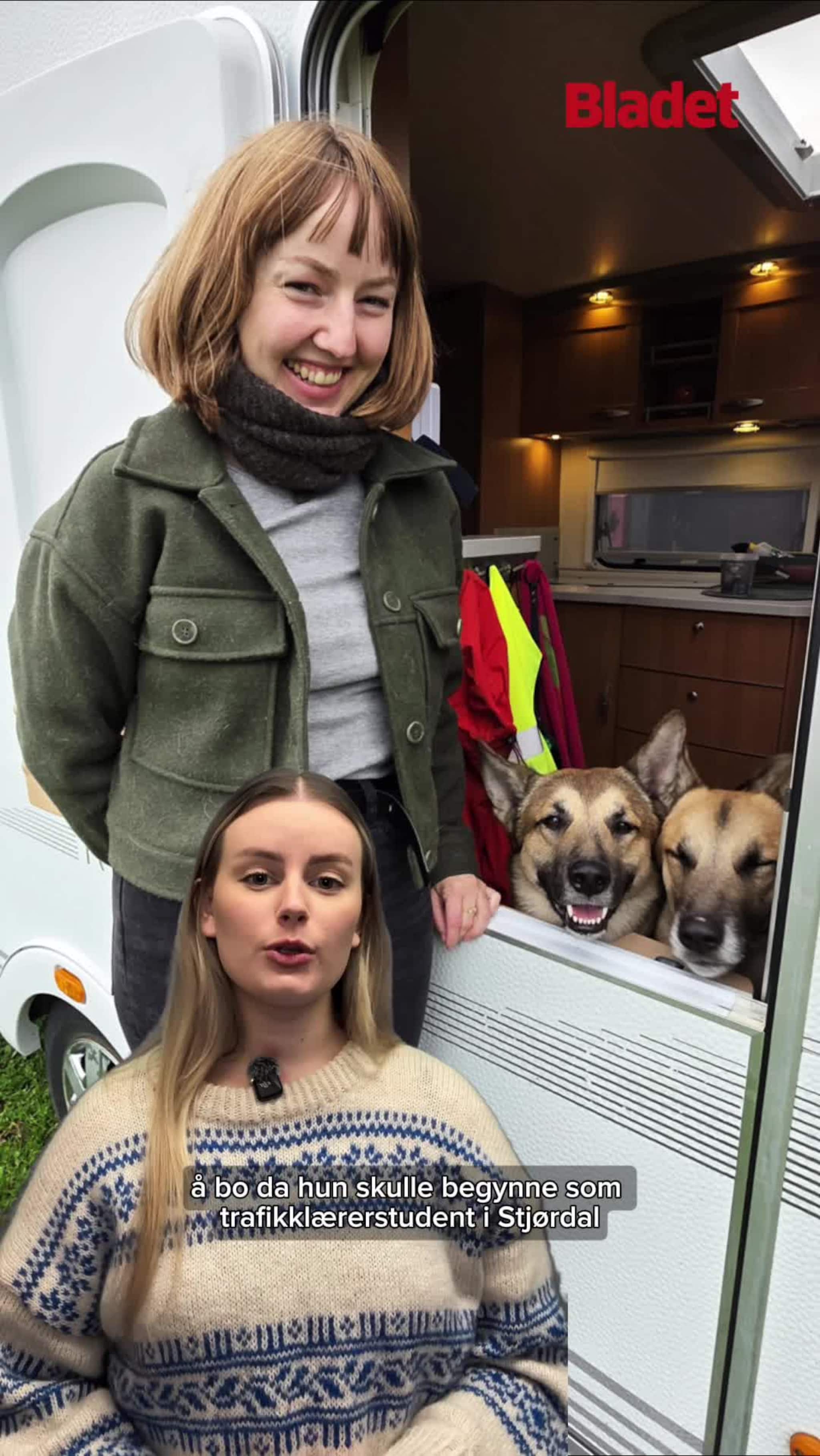 Emilie (30) bor i campingvogn