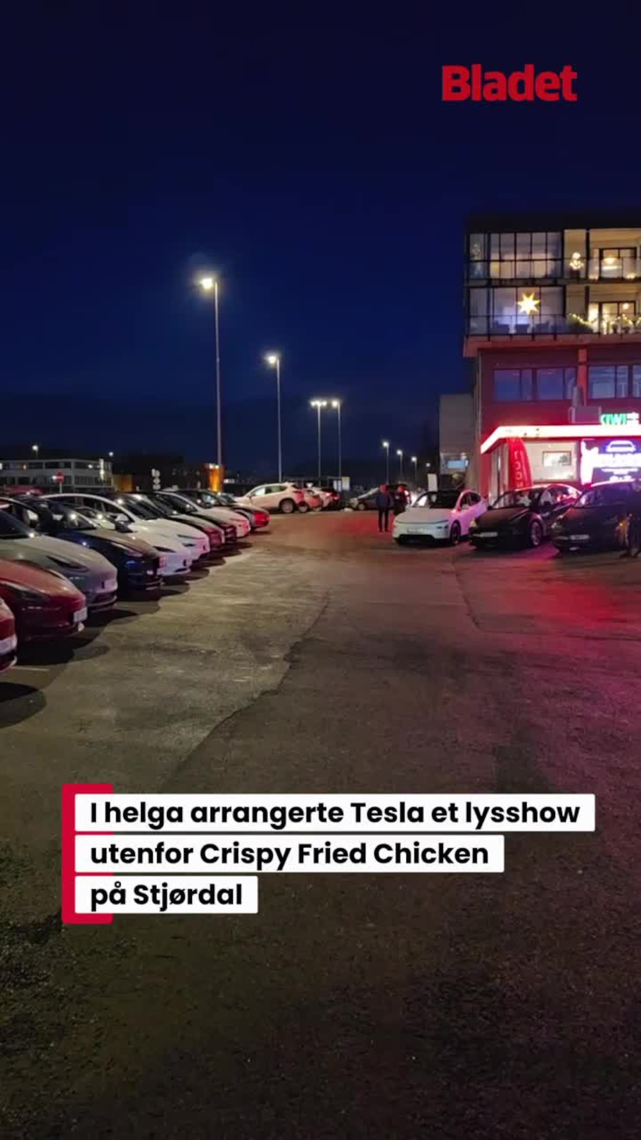 Mange møtte opp på lysshowet