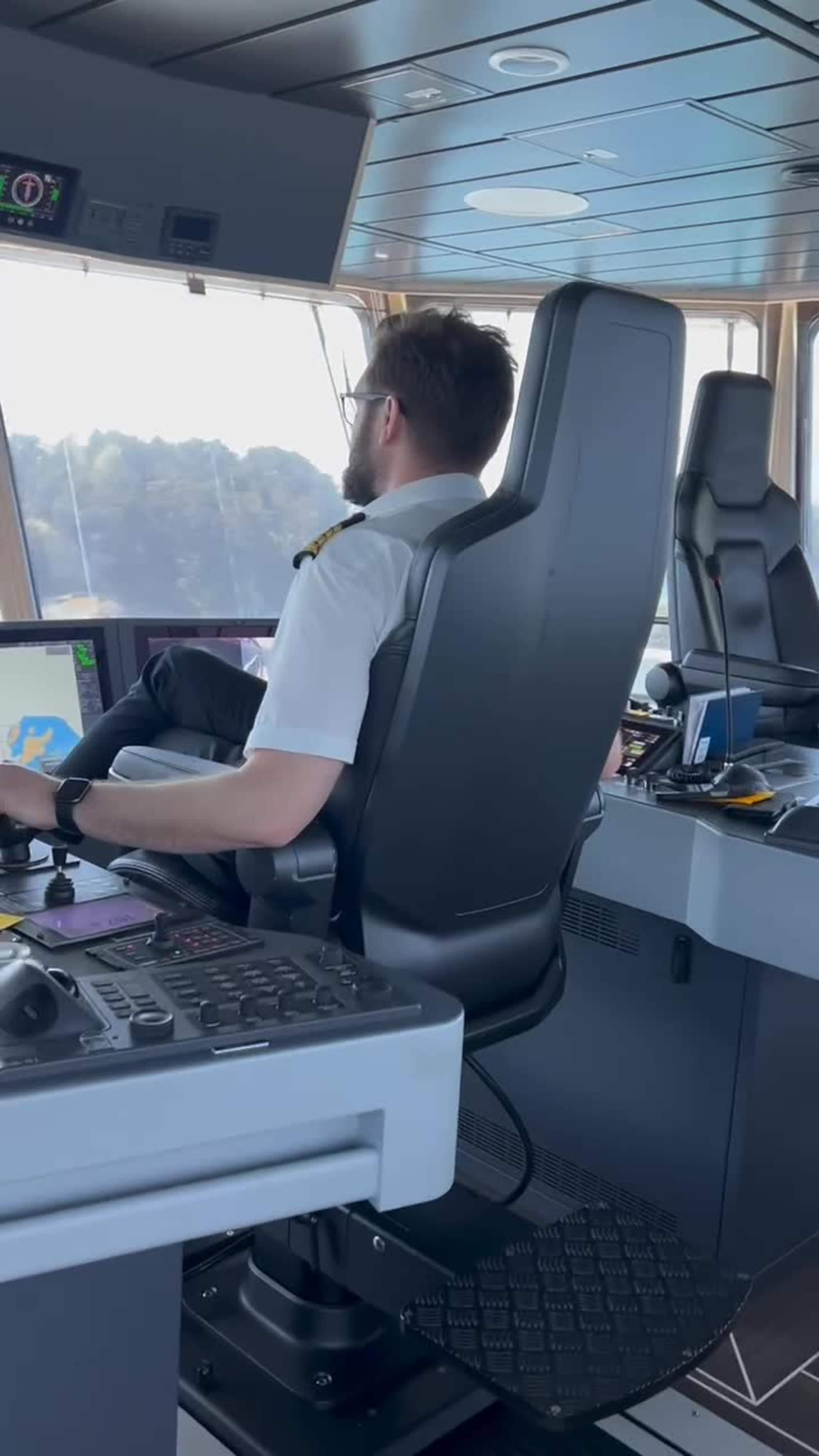 Kaptein på eit av landets travlaste ferjesamband
