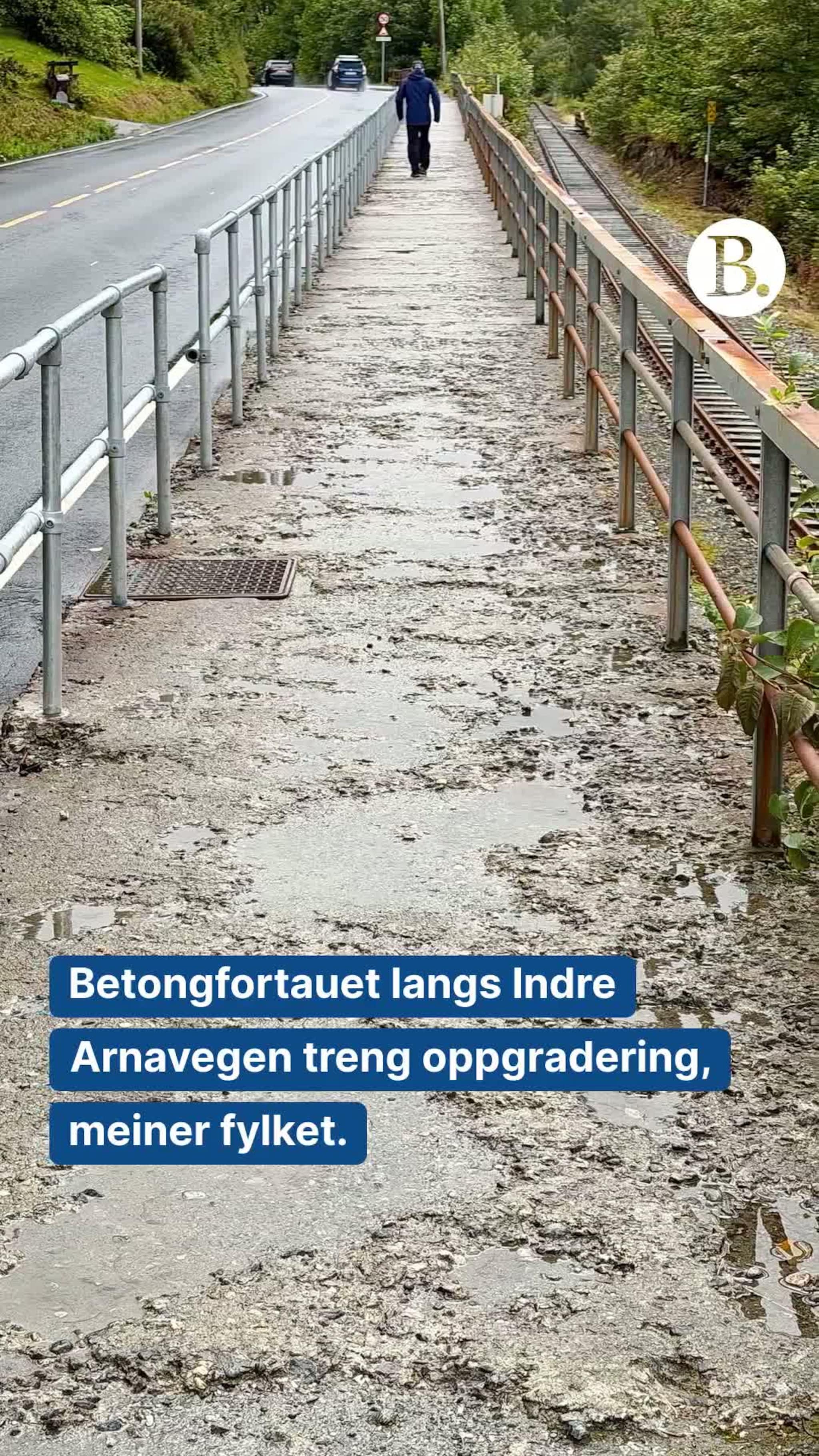 Fortauet må fiksast – men ingen veit når