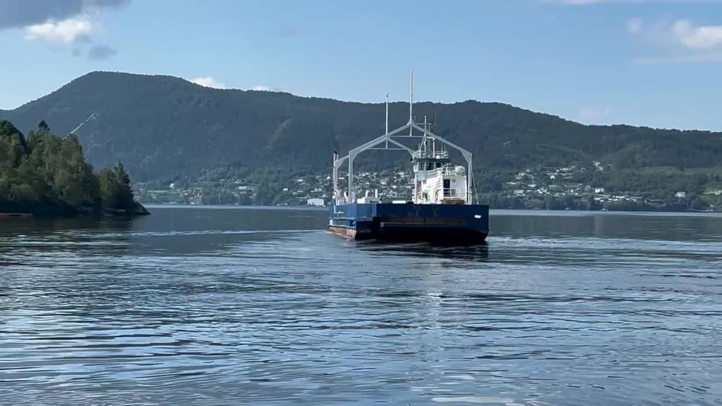 Ole Bull etter kollisjonen på Valestrand