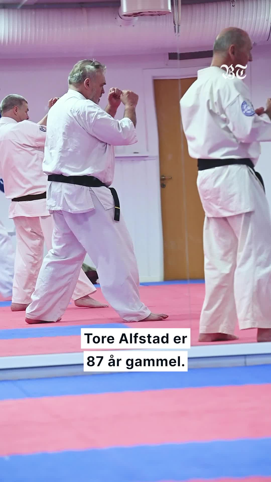 Forhåndsvisning av Tore (87) trener karate hver tirsdag
