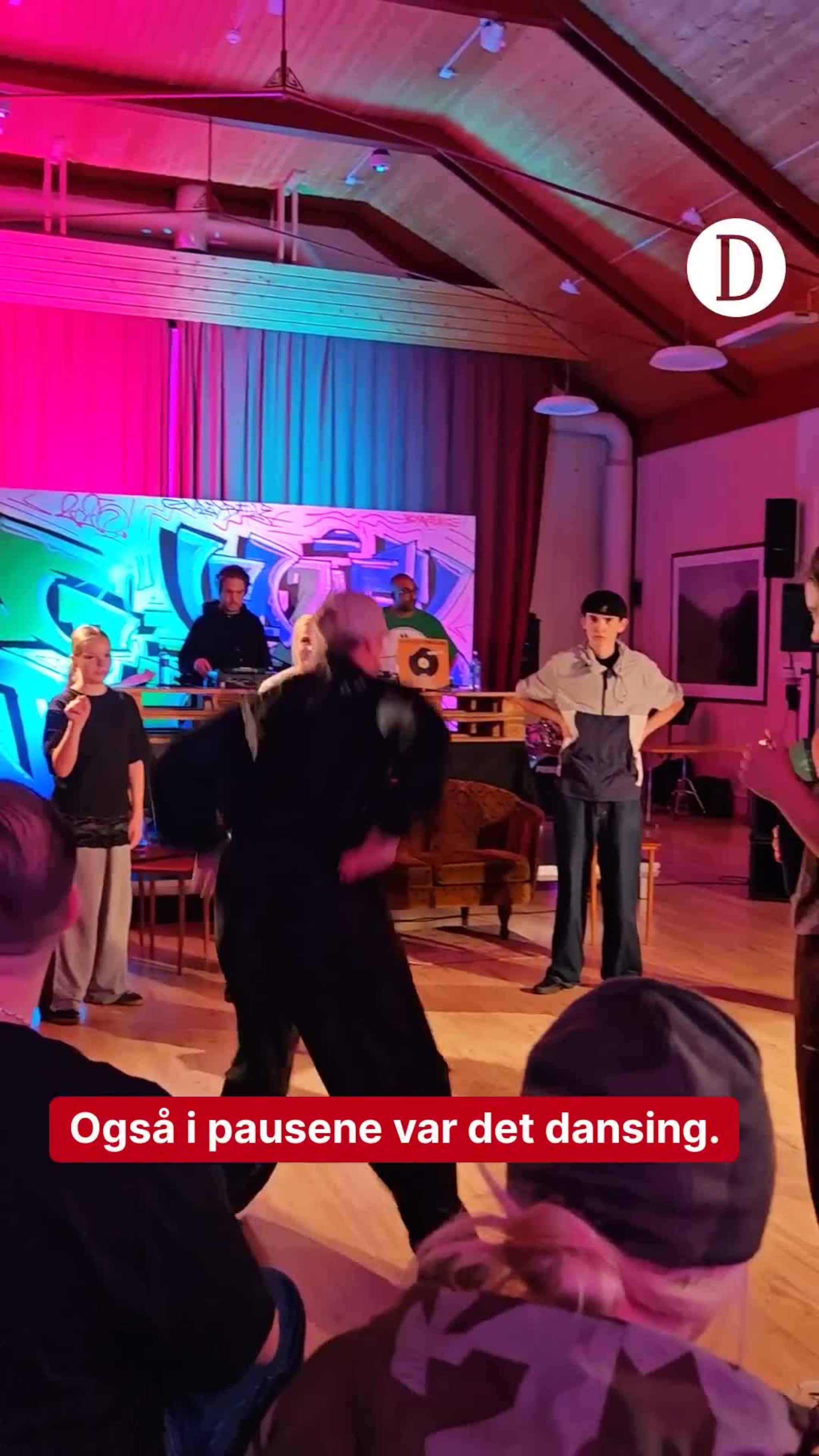 Også i pausene var det dansing