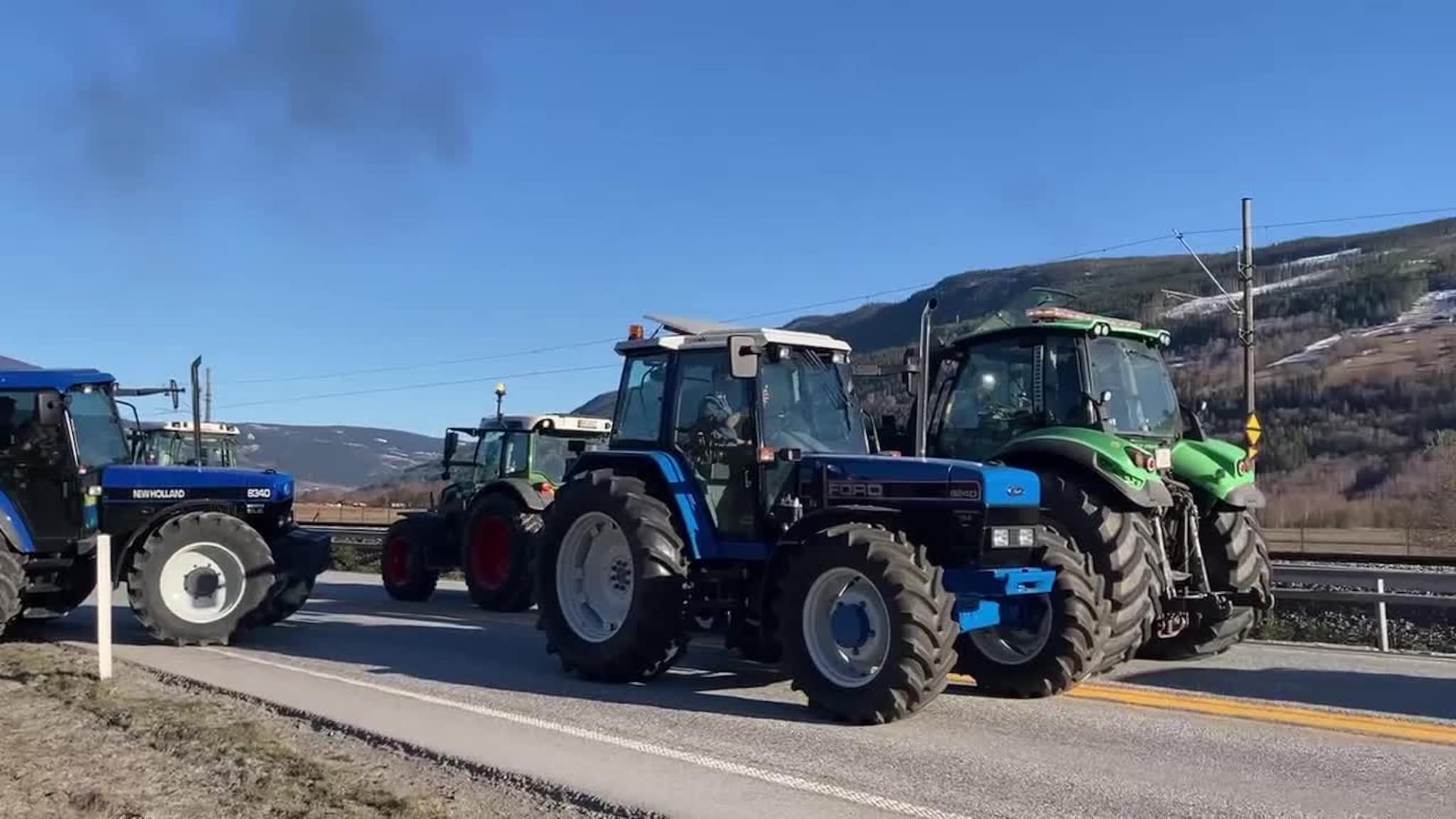 Her demonstrerer lokale bønder