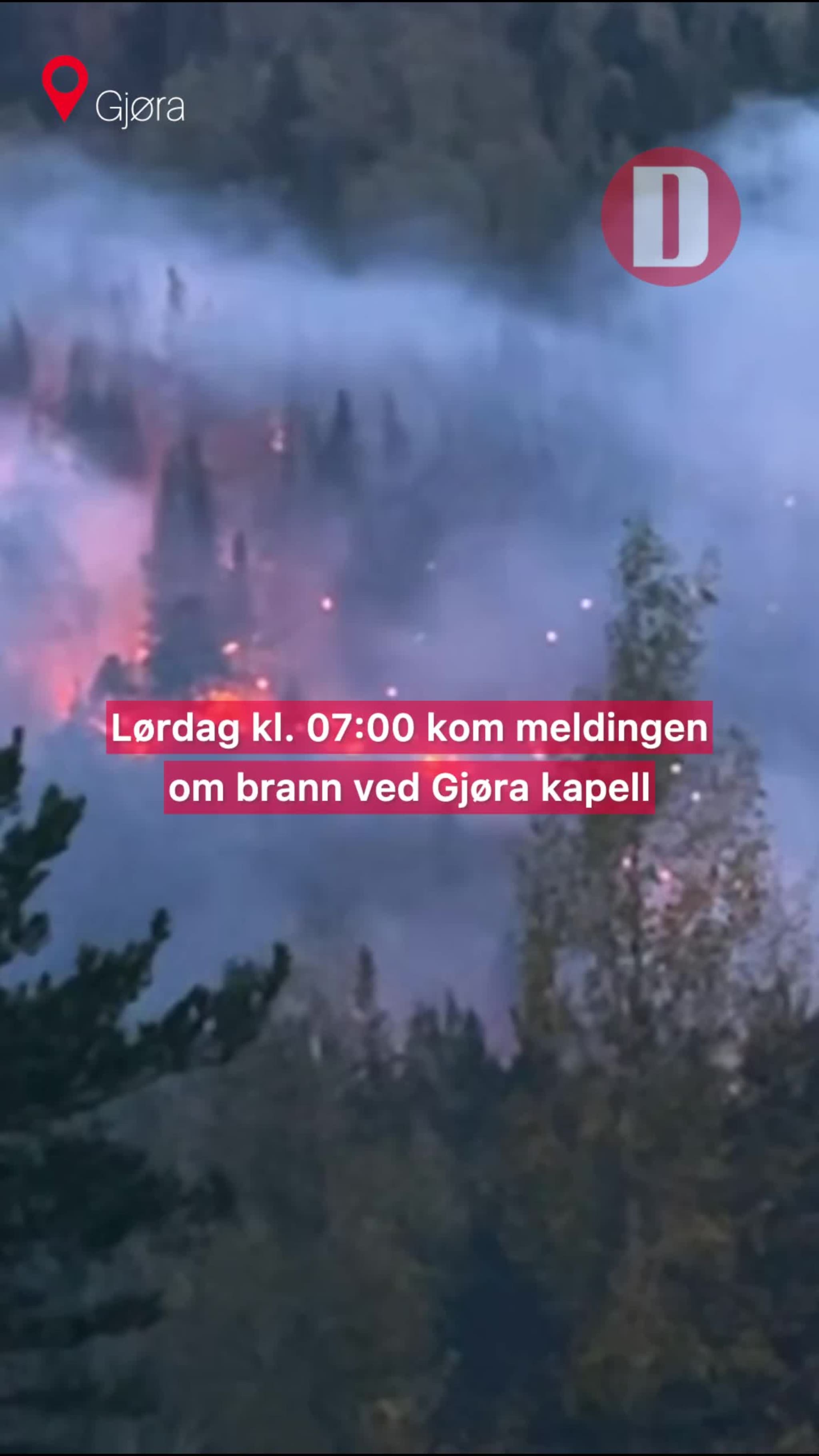 Brannen sprer seg på Gjøra – evakuering og strømbrudd i området