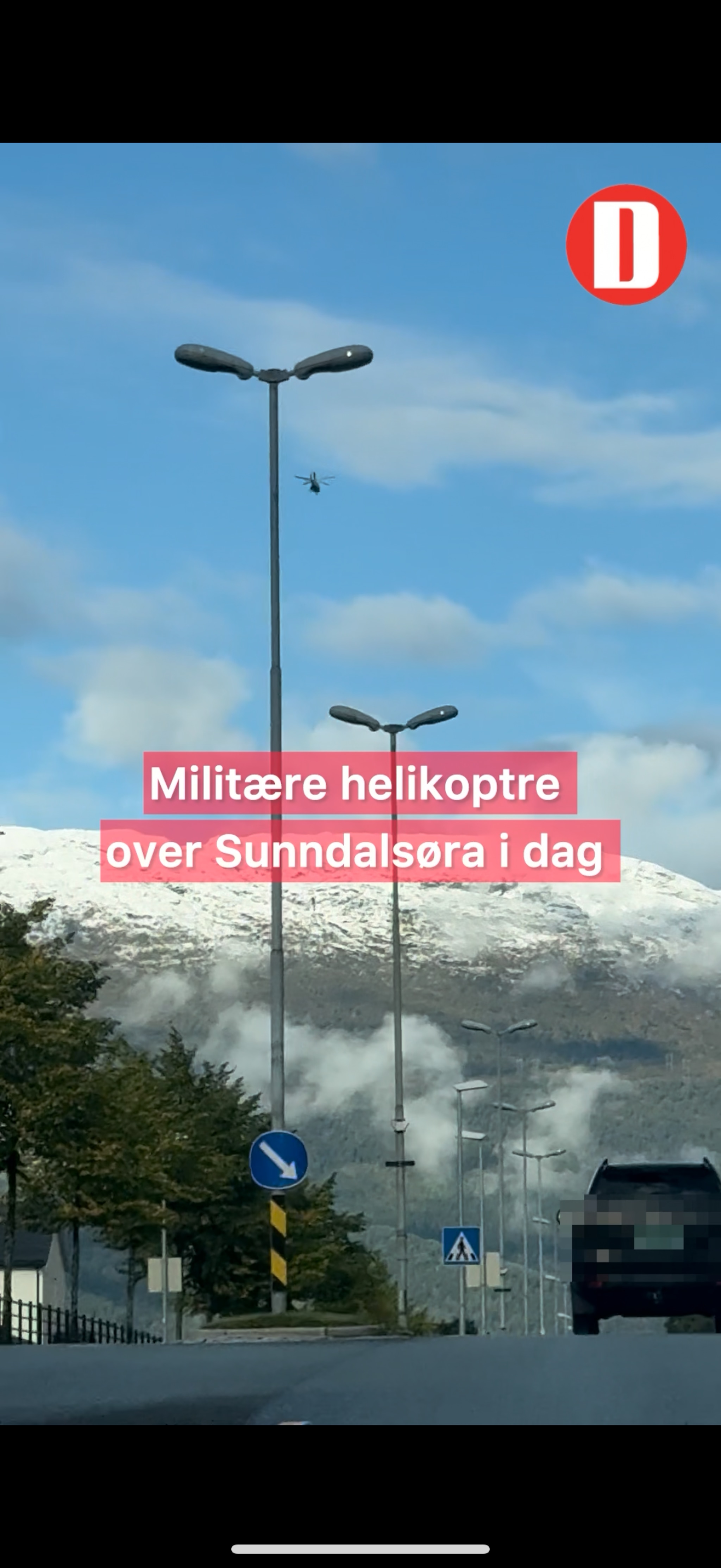 Militære helikoptre over Sunndalsøra