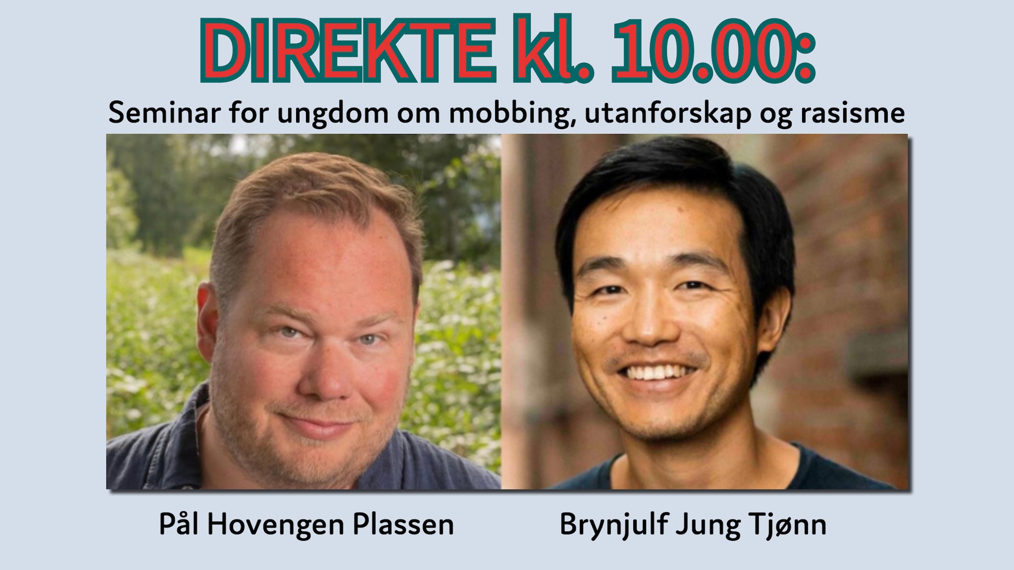 Seminar for ungdom om mobbing, utanforskap og rasisme