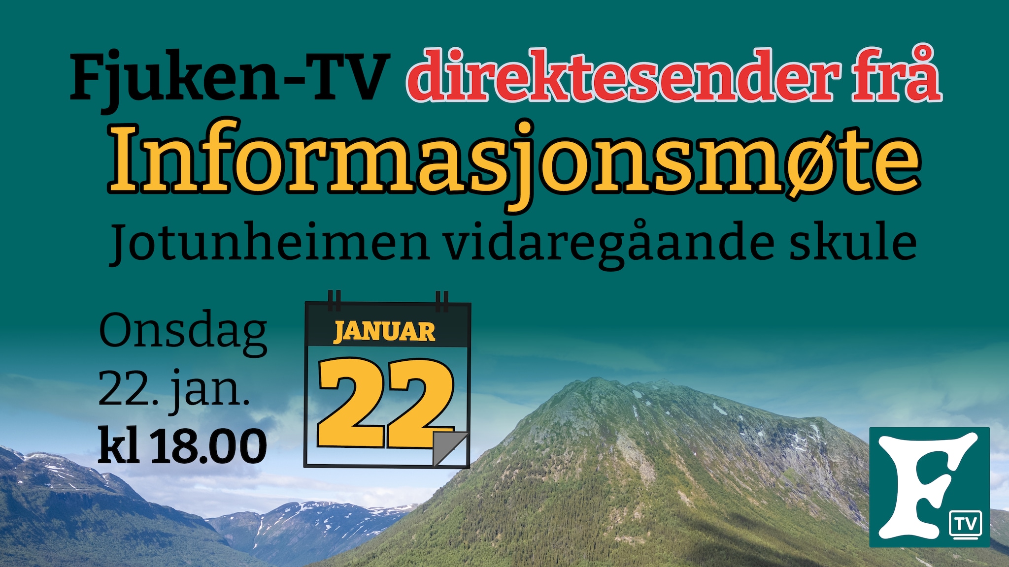 Informasjonsmøte for Jotunheimen vidaregåande skule