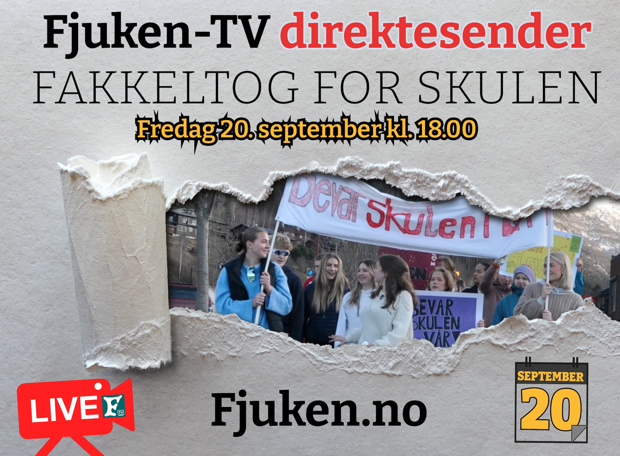 Fakkeltog for Lom vidaregåande skule