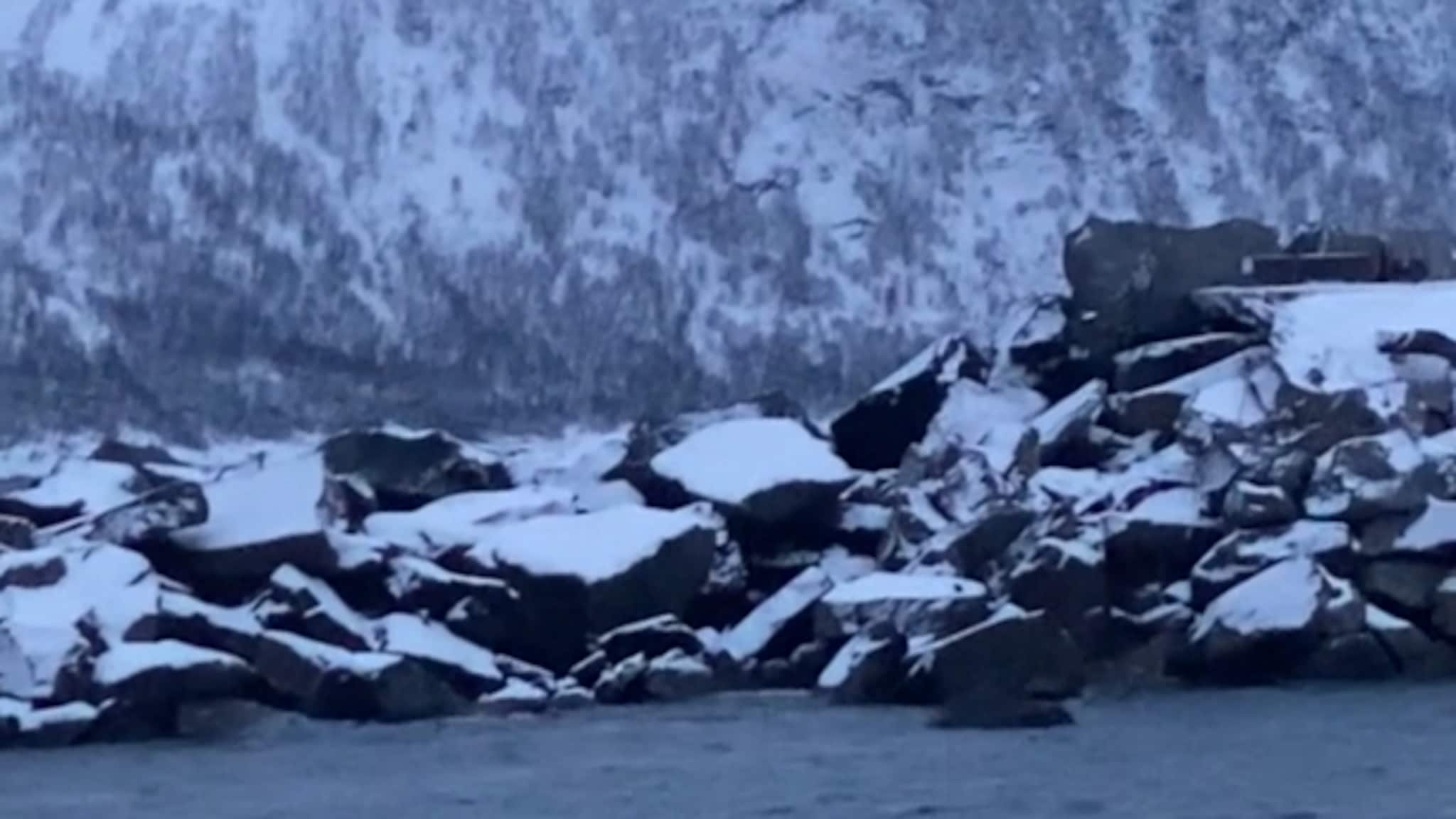 Skadet av stormen — blir reparert