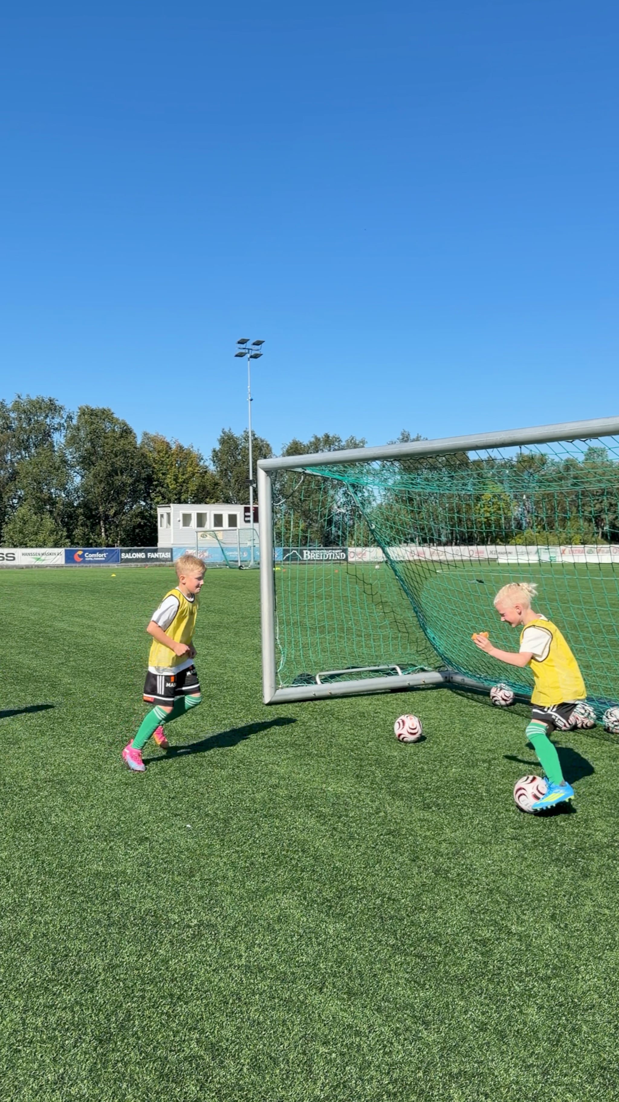 Full sving i godt sommervær