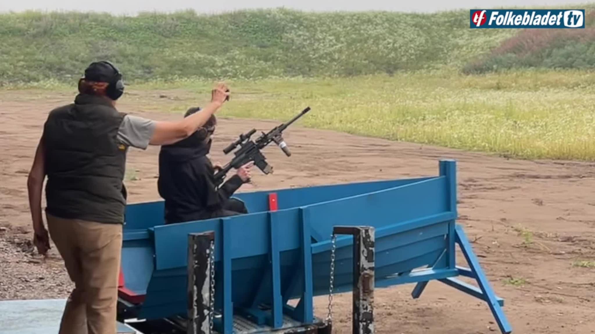 Slik ser det ut når Saane (16) driver med dynamisk sportsskyting