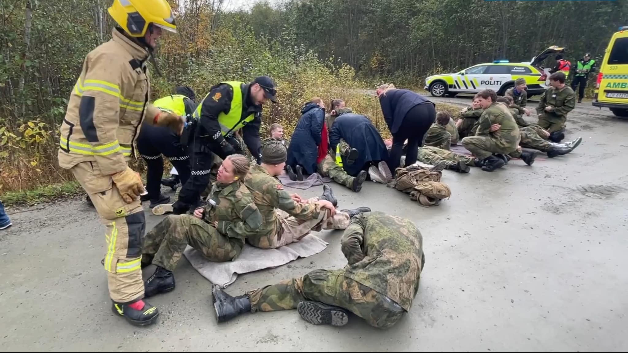 Fullskala havariøvelse: – Veldig viktig å øve på det