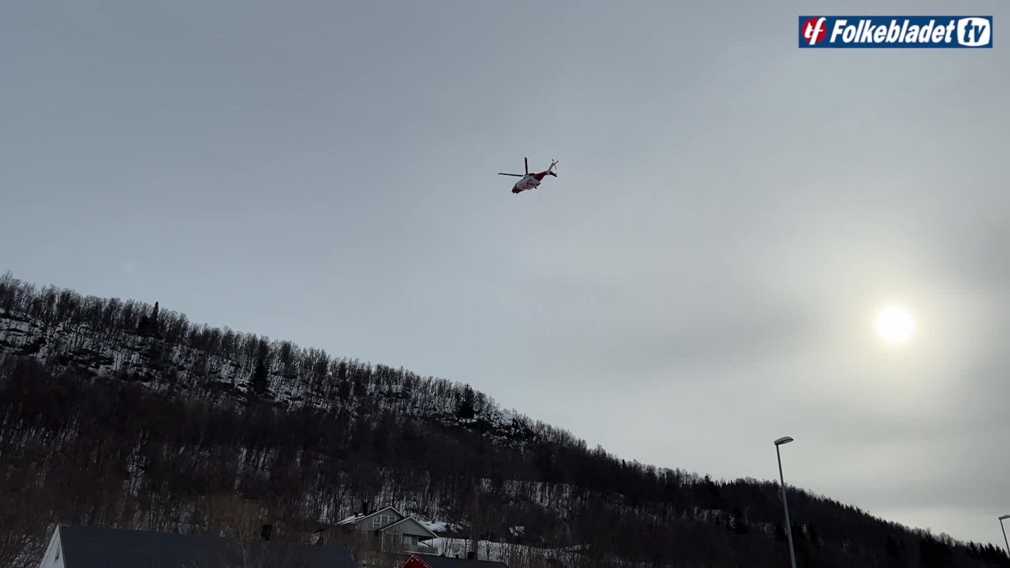 Skoleelev ble sittende fast — reddet av helikopter