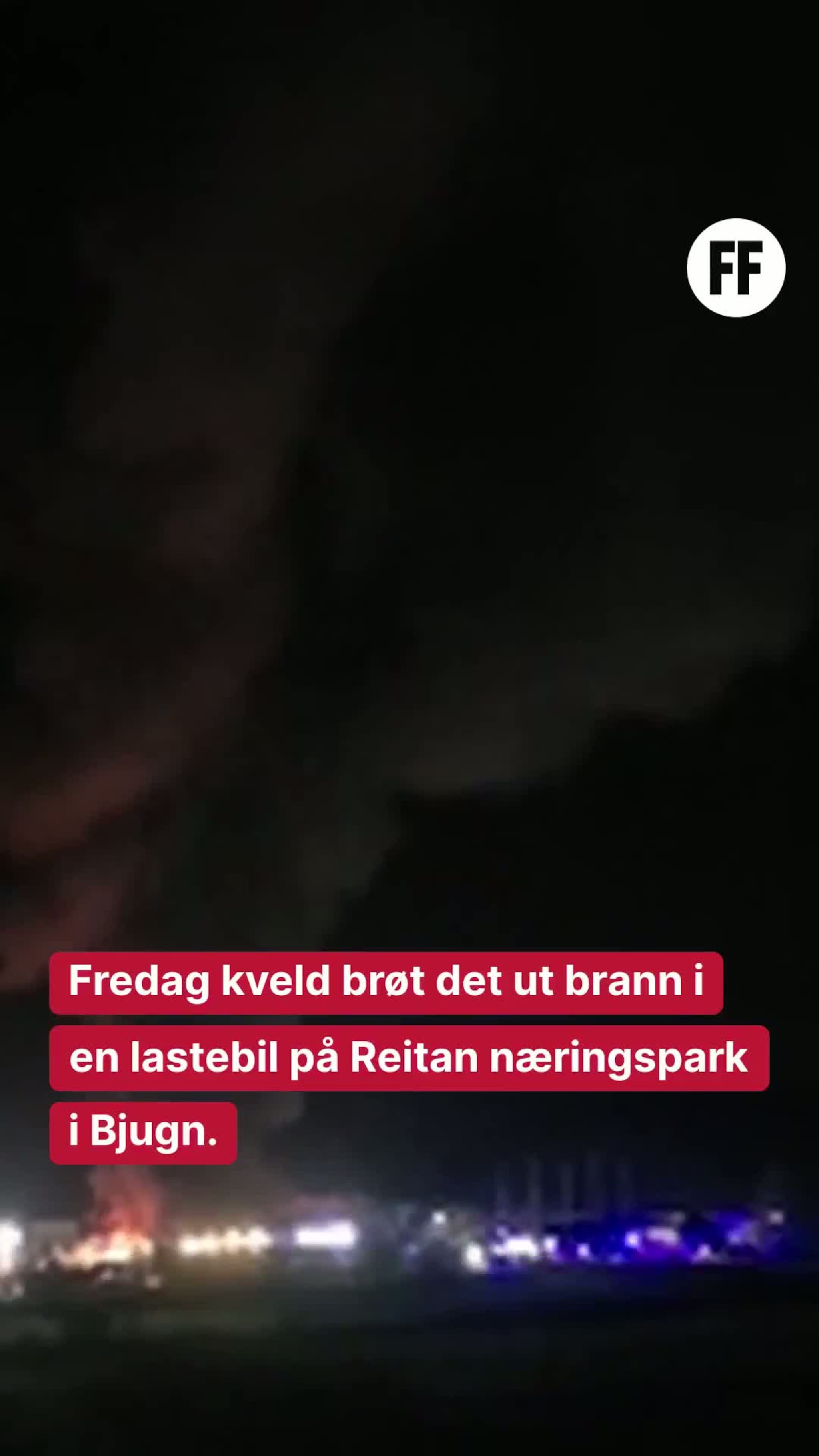 Sendte ut nødvarsel under lastebilbrann