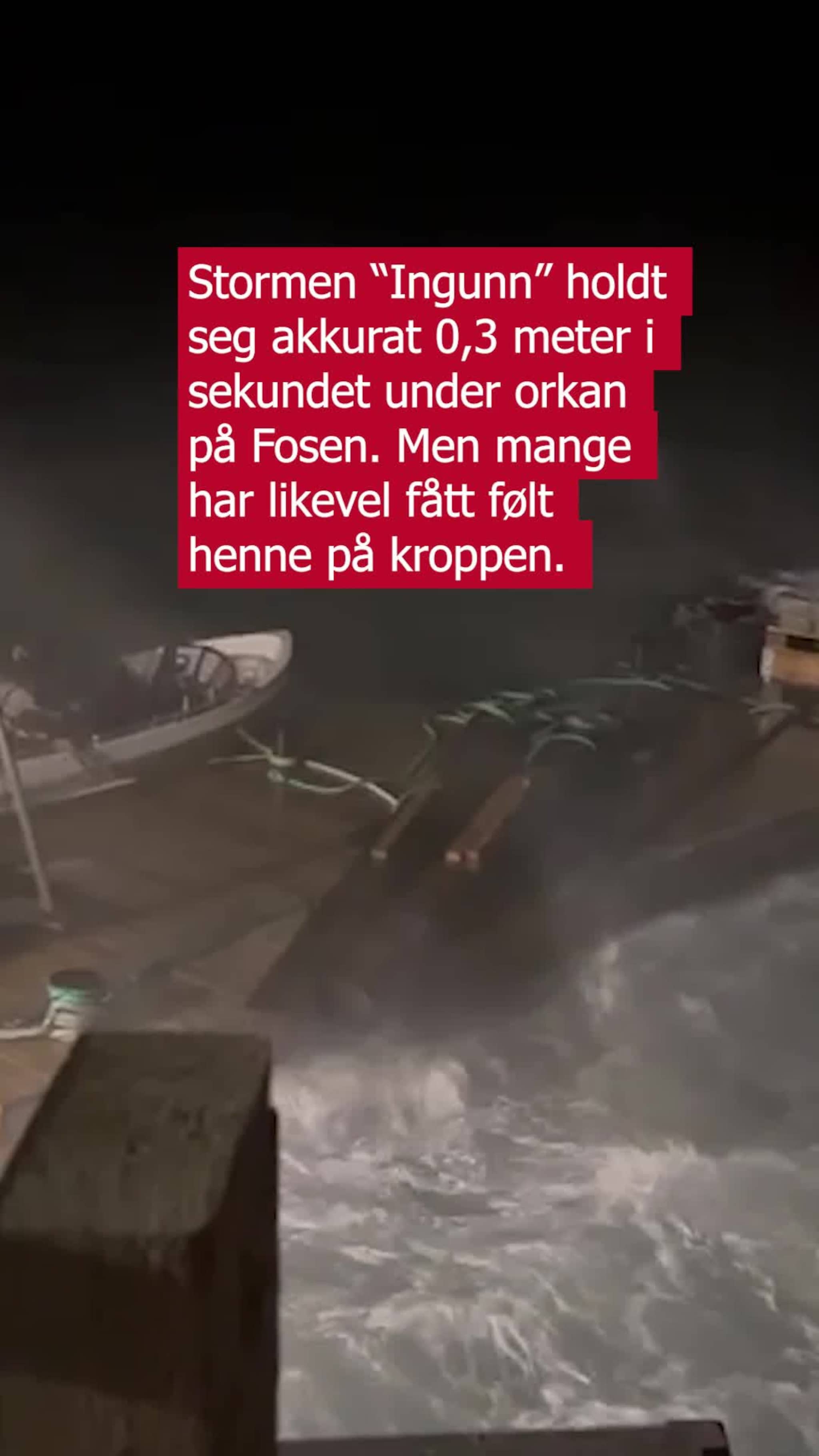 Ettervirkningene av stormen "Ingunn"