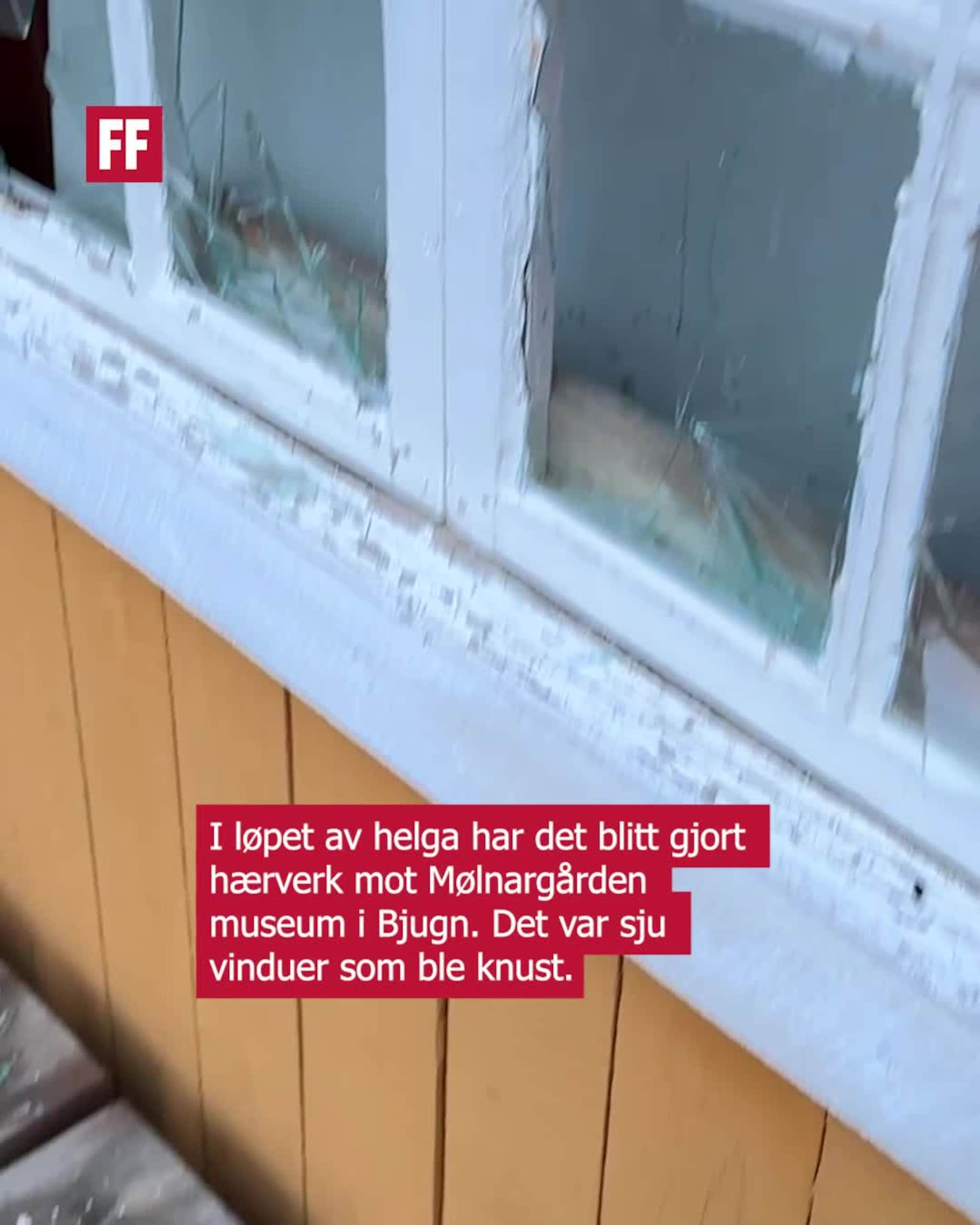 Flere ruter knust på Mølnargården