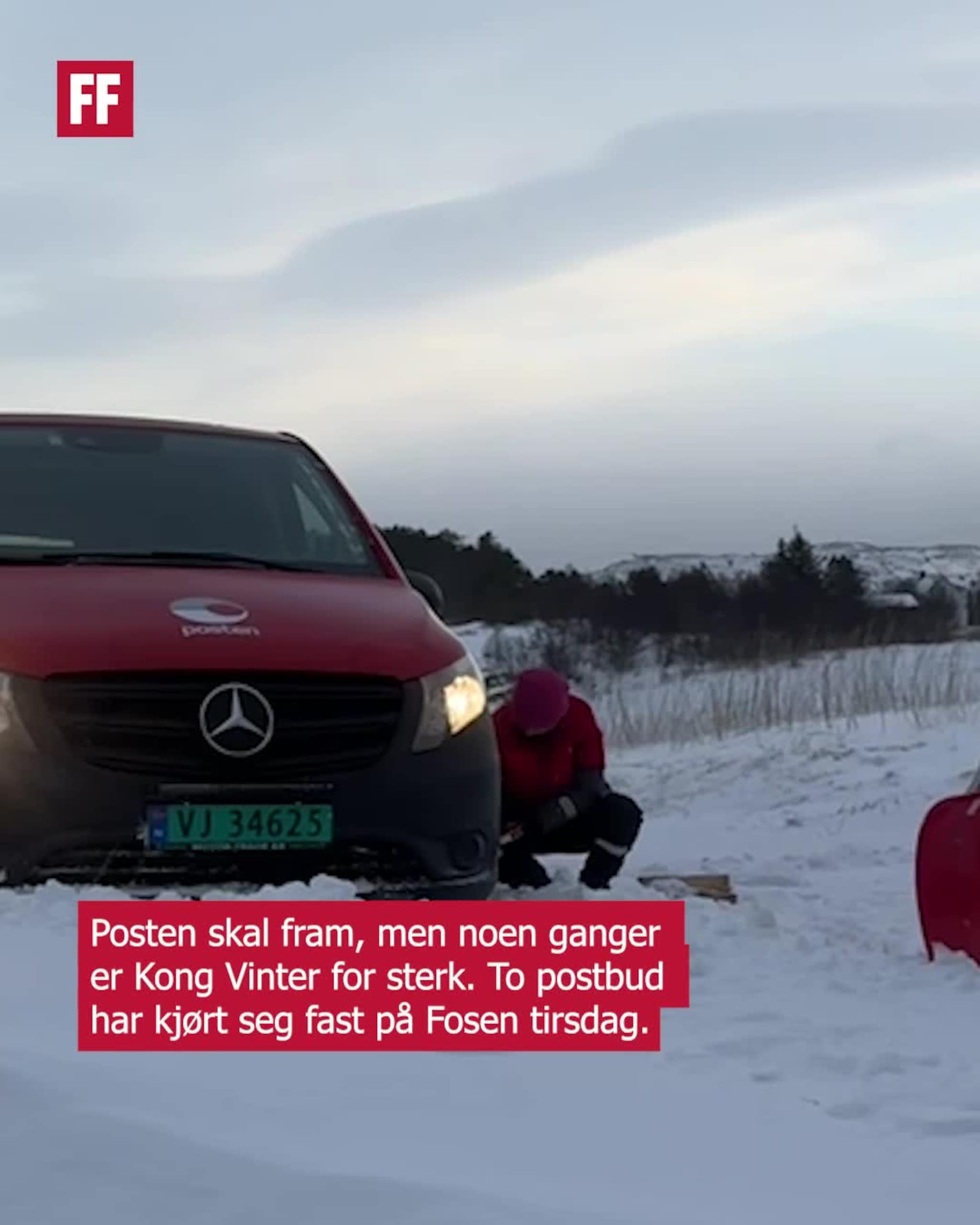 Her graver de frem postbilen