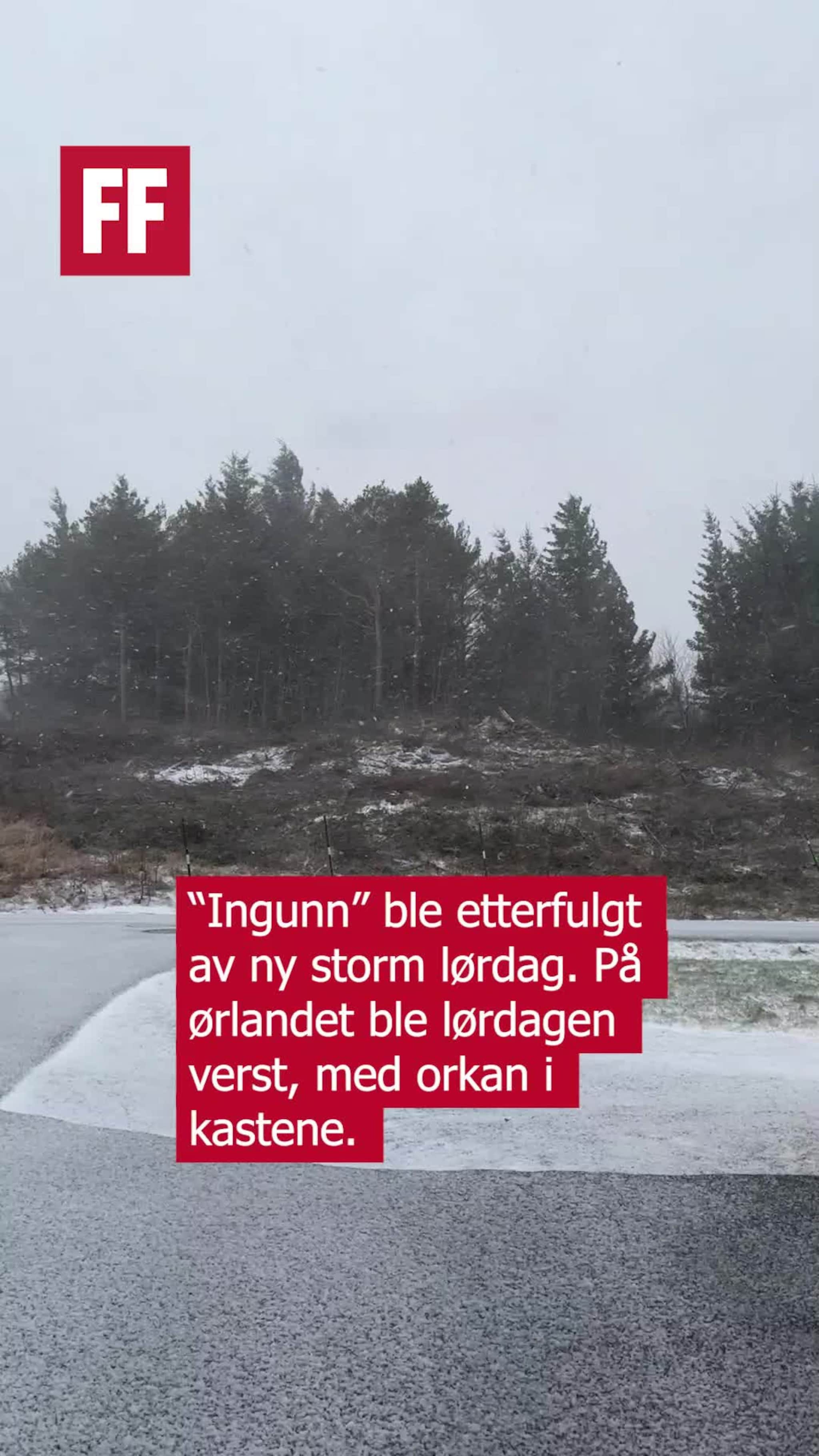 På ørlandet var lørdagsstormen verre enn "Ingunn"