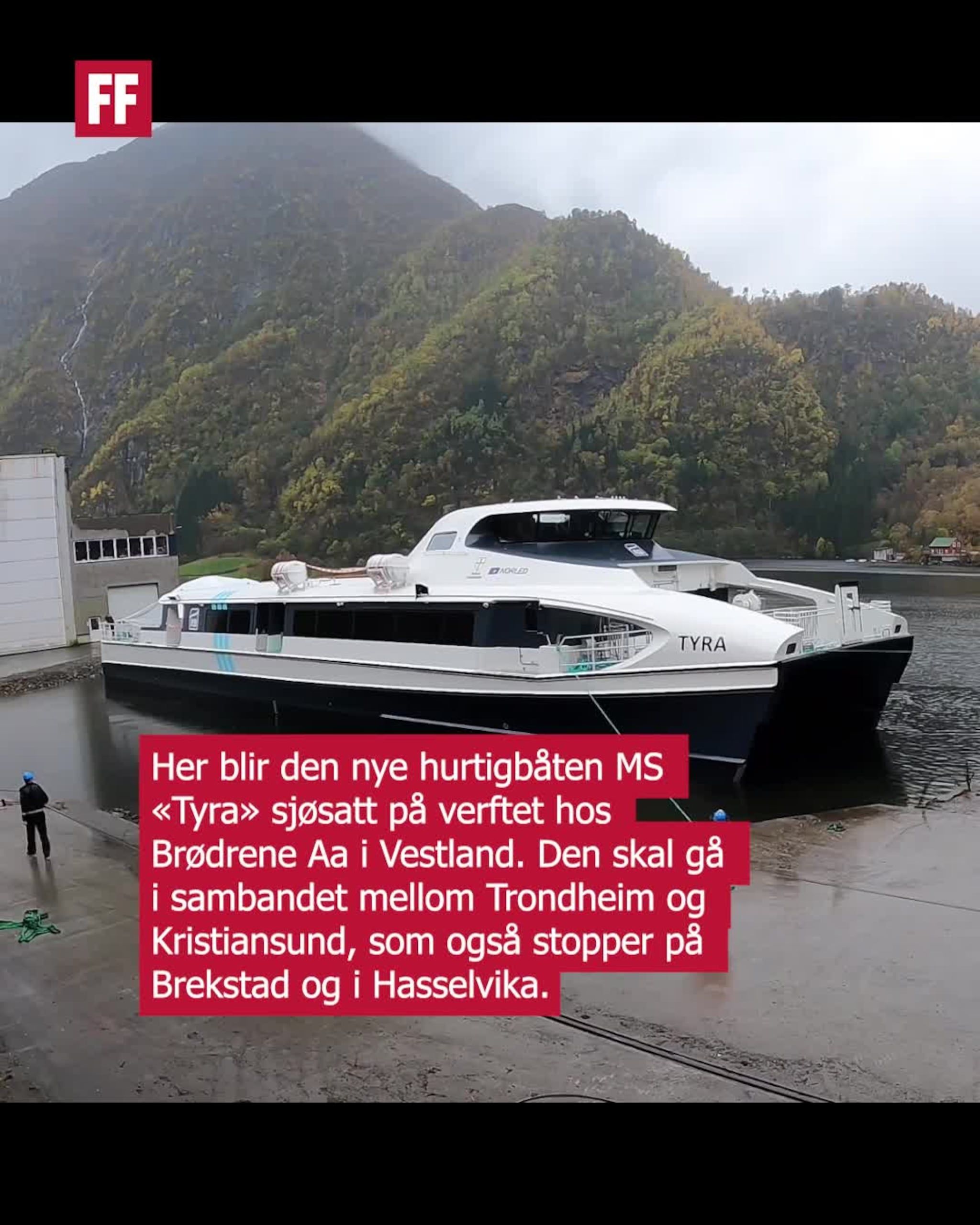 Her sjøsettes den nye Brekstad-båten