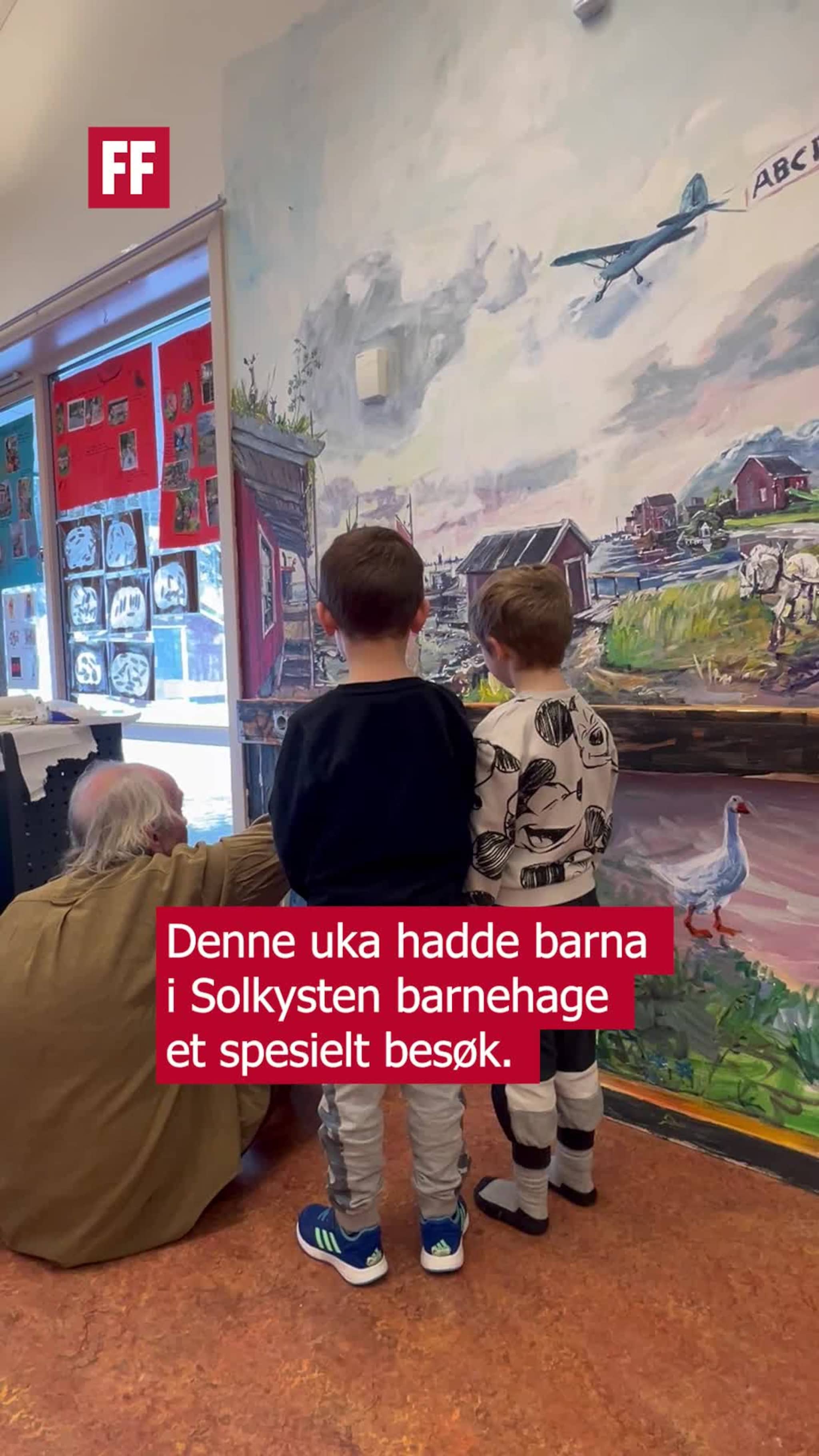 Kunstner besøkte barnehage