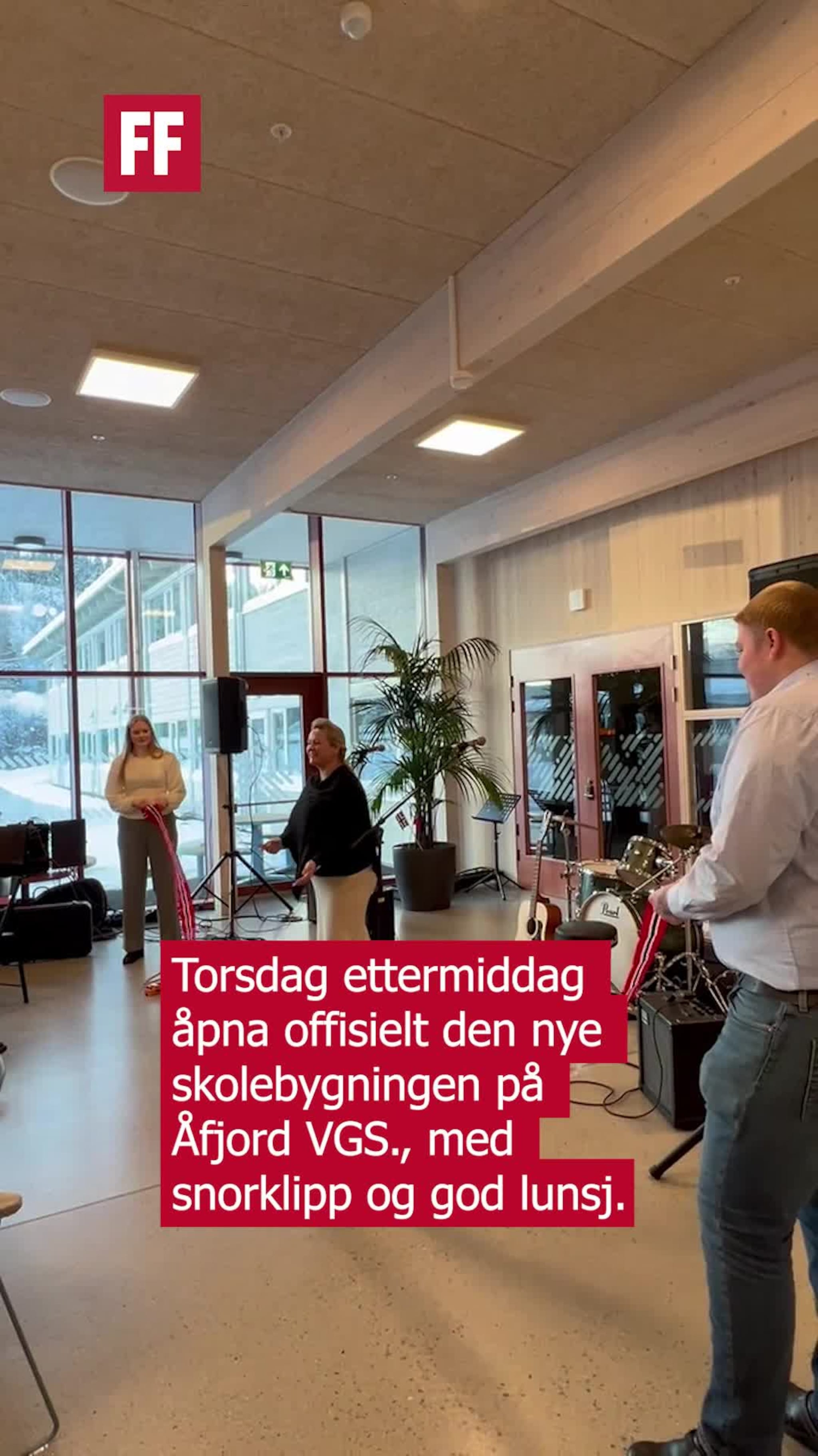 Åpner nytt bygg på Åfjord vgs.