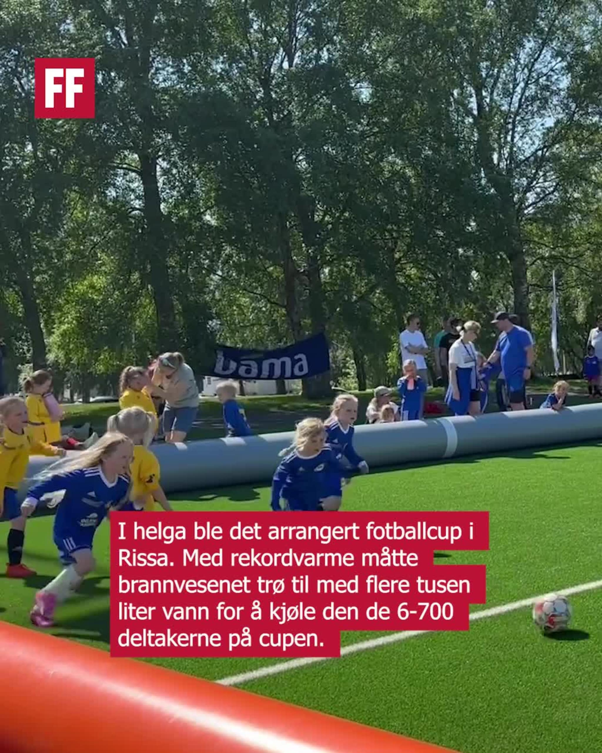 Brannvesenet måtte kjøle ned cupdeltakere i rekordvarme