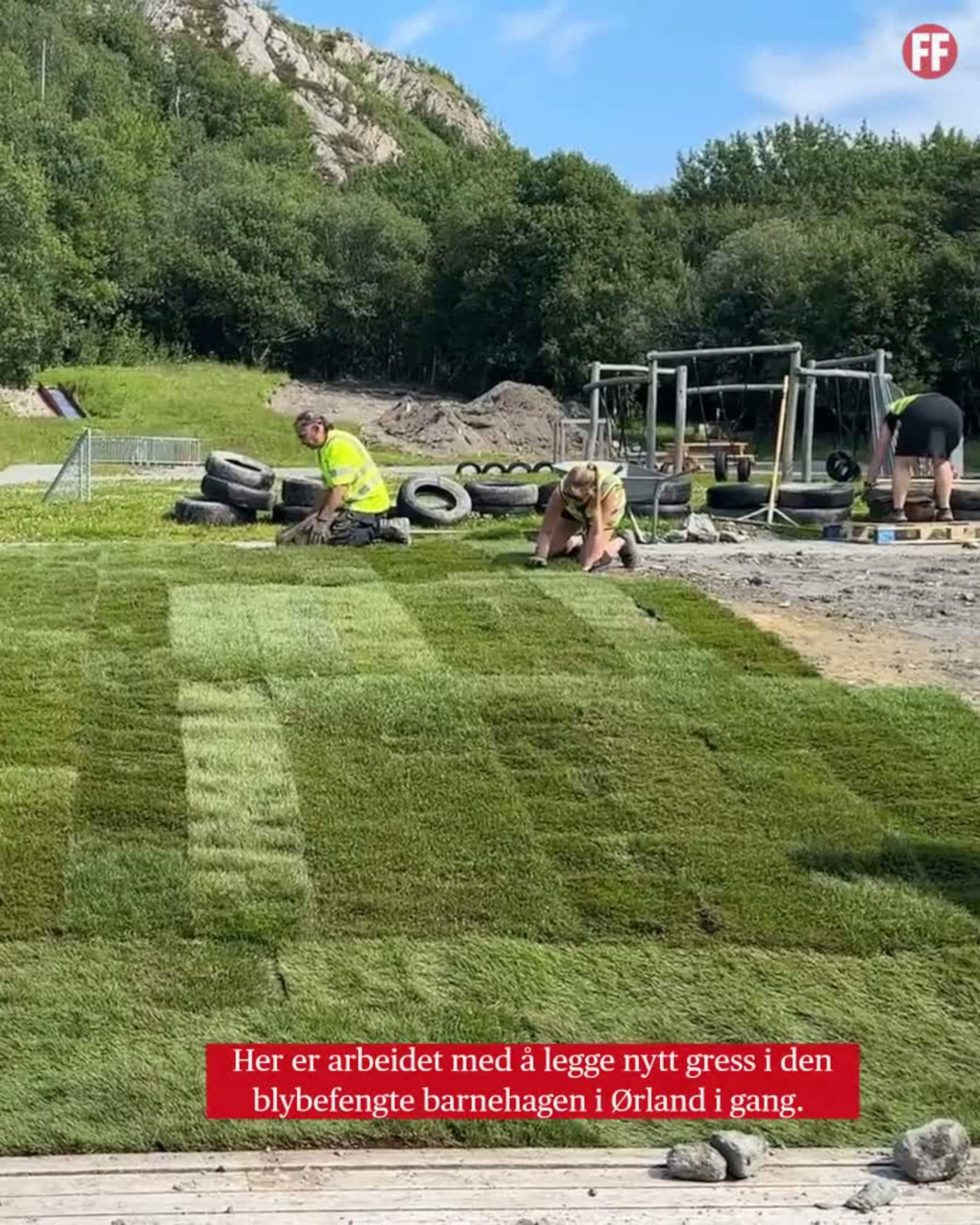 Her er gresset på plass