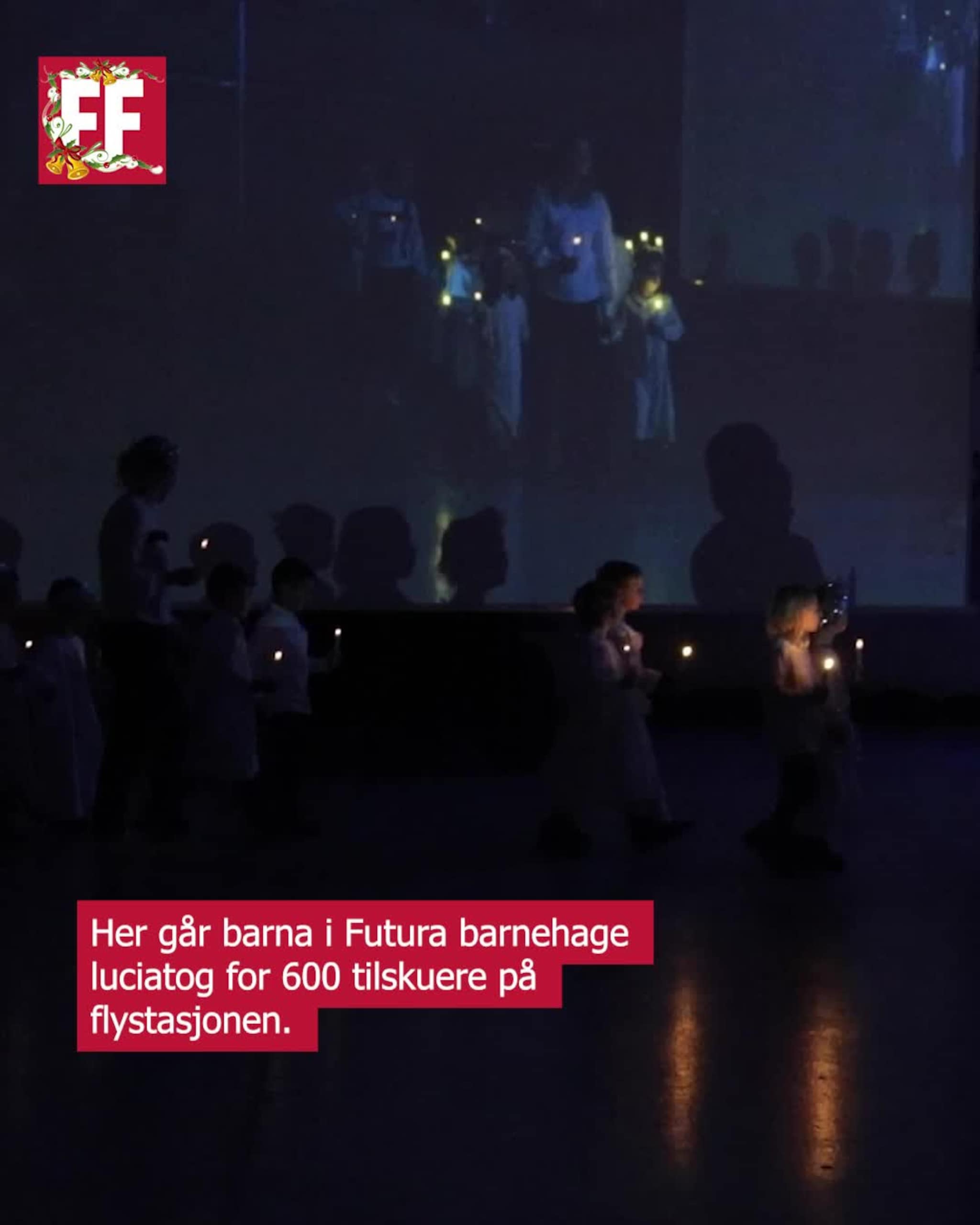 Barnehage gikk i Luciatog på flystasjonen