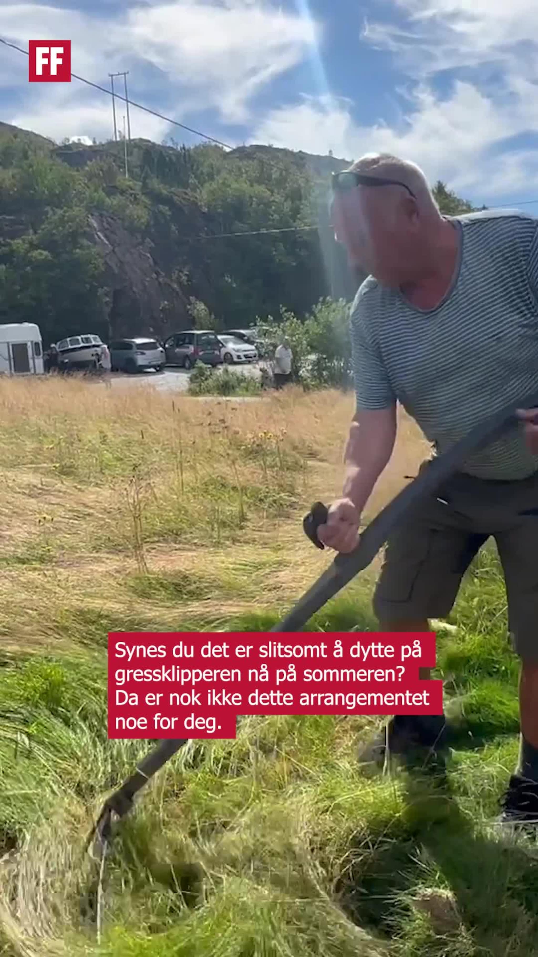 Viste frem gammeldags gressklipping