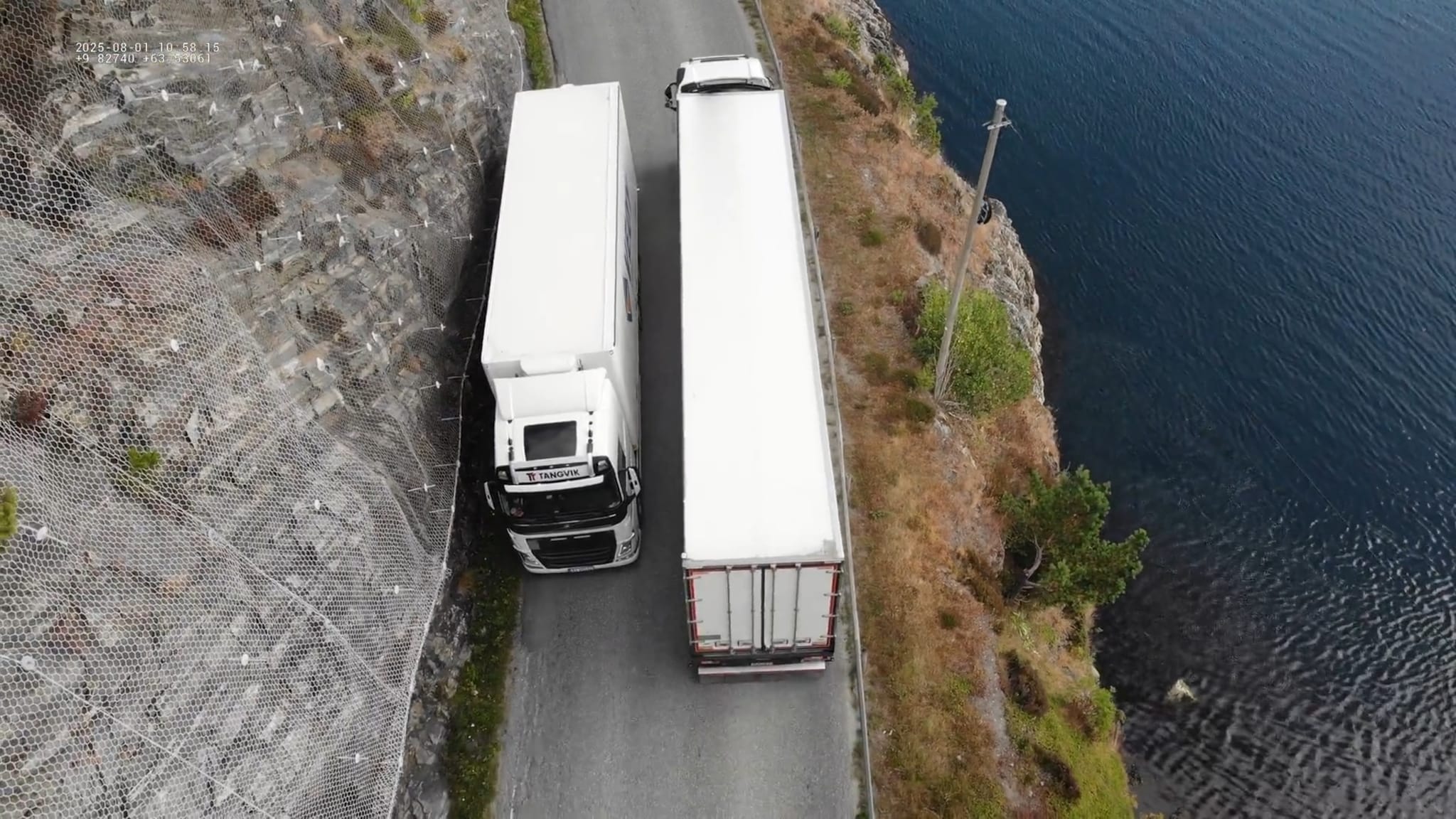 Dronevideo fra fylkesvei 710. Foto: Are Hansen/ Tangvik A/S