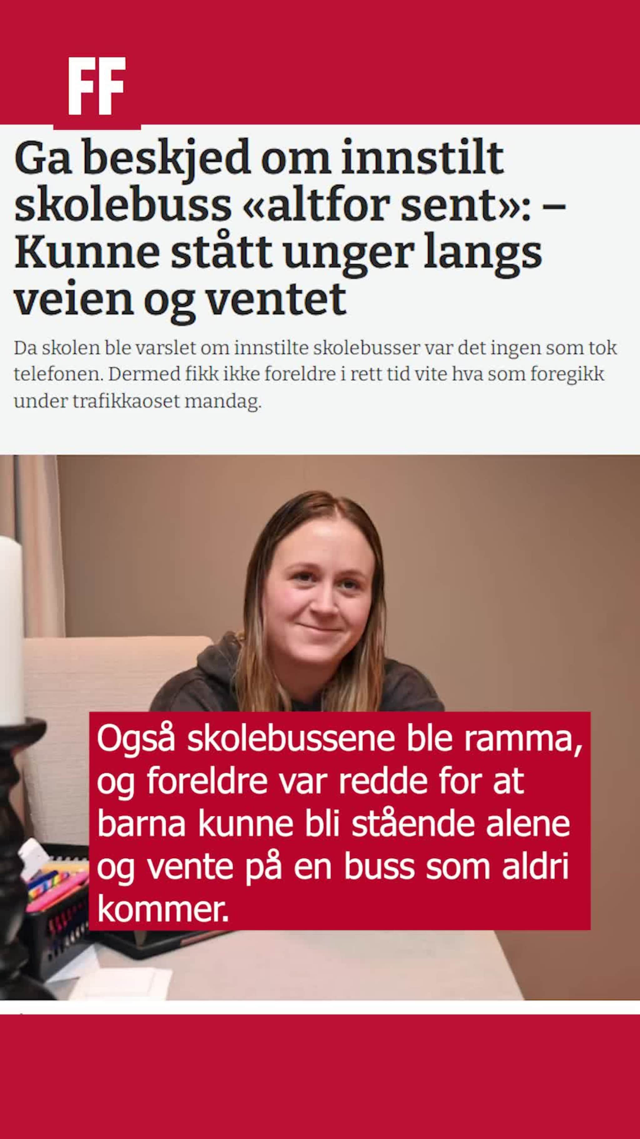 Skolebussen kom ikke