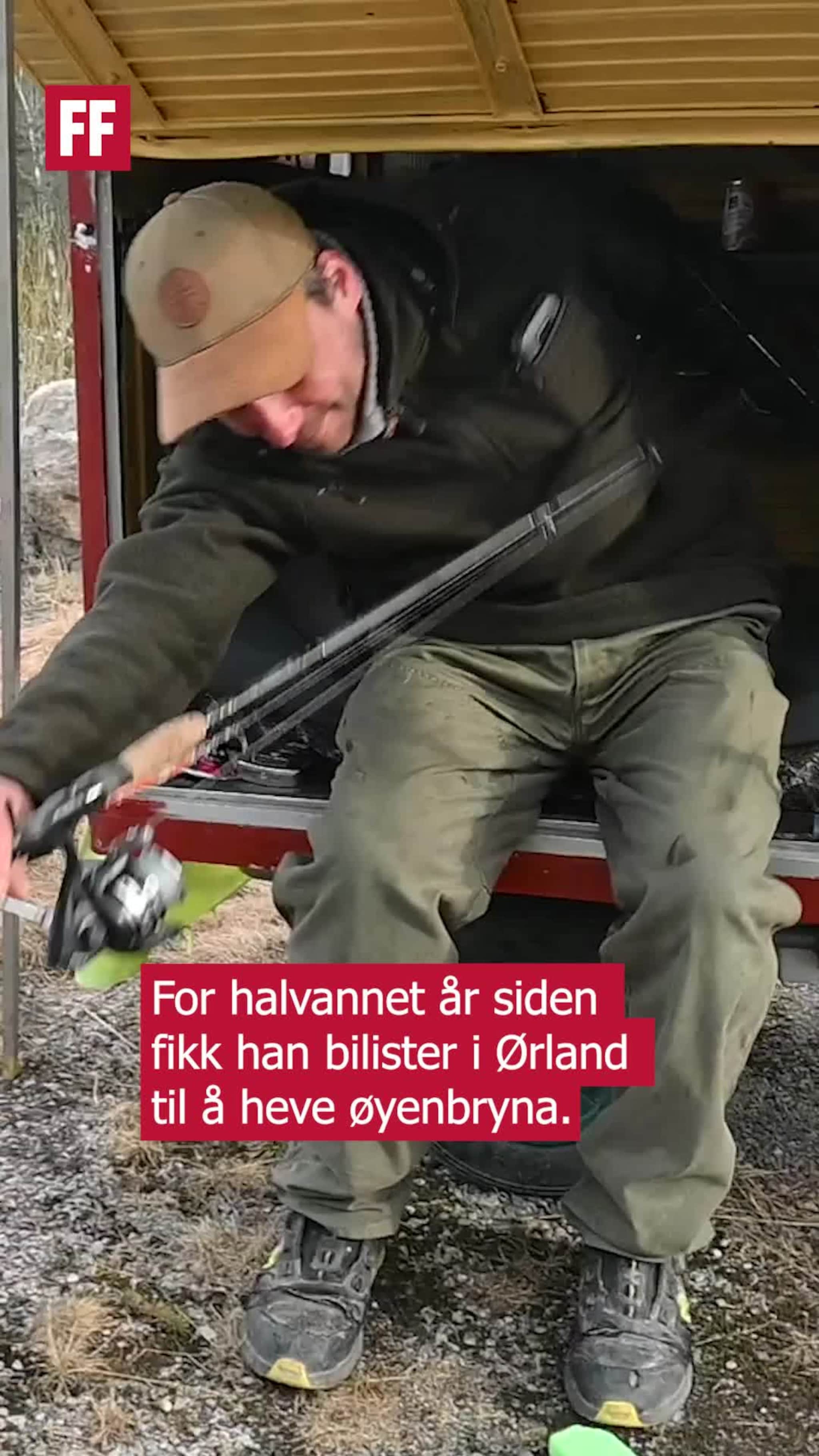 Michael er tilbake på tur med vogna si