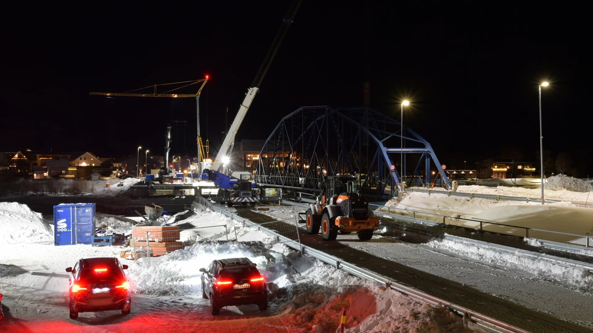 Timelapse av bruflyttet på E6