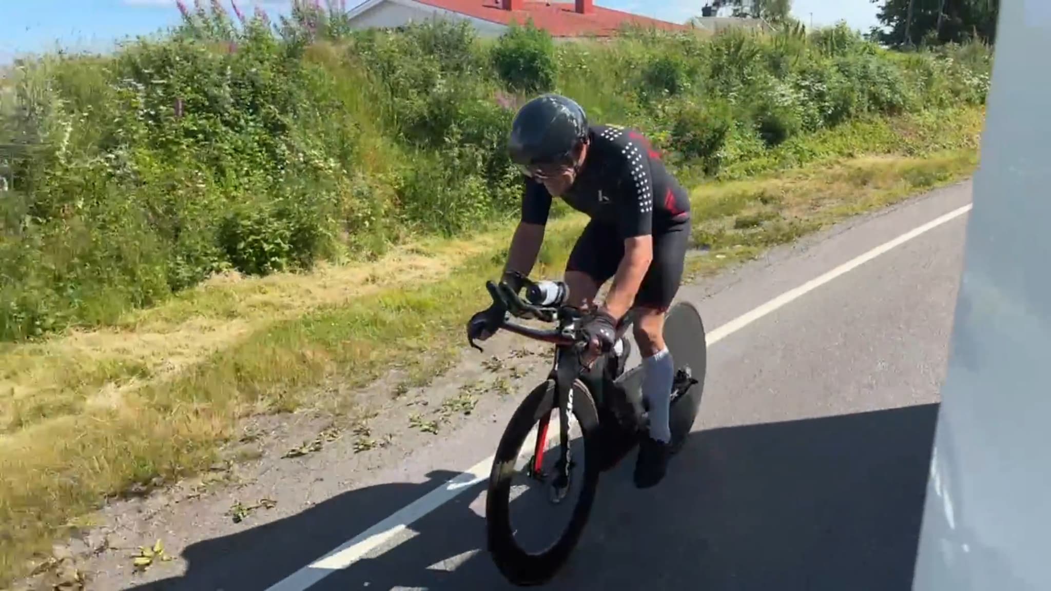 Øystein Dahl på vei til Nordkapp