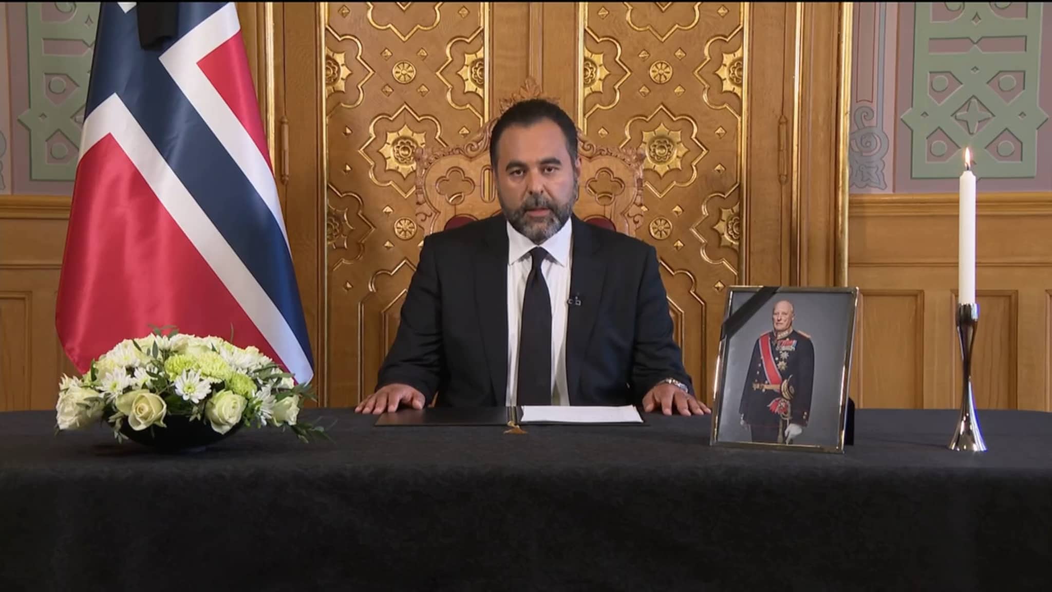 Stortingspresidenten holder minnetale, video fra NRK