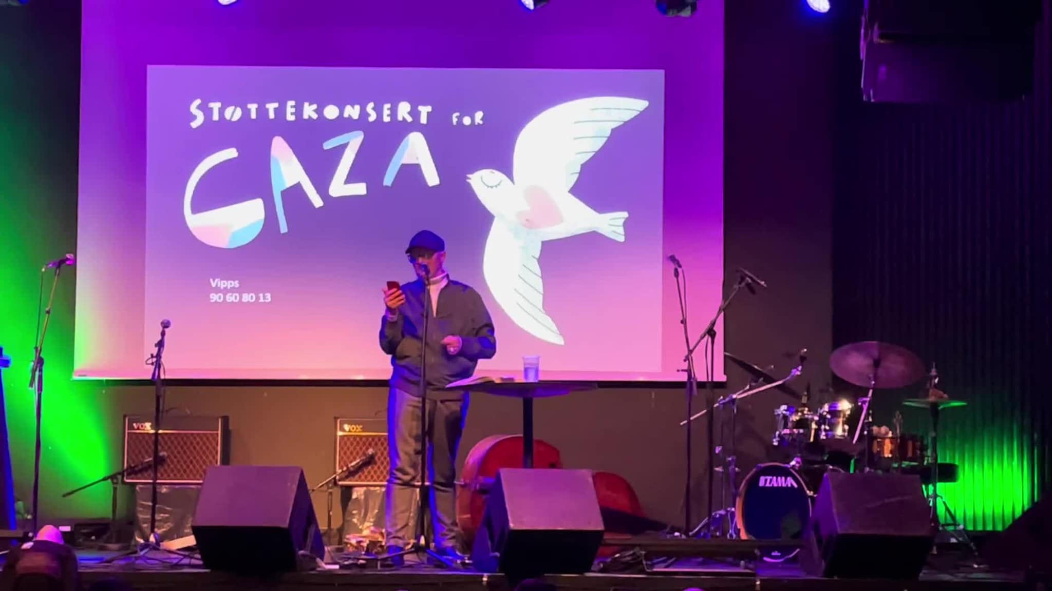 Terje Dragseth på støttekonsert for Gaza