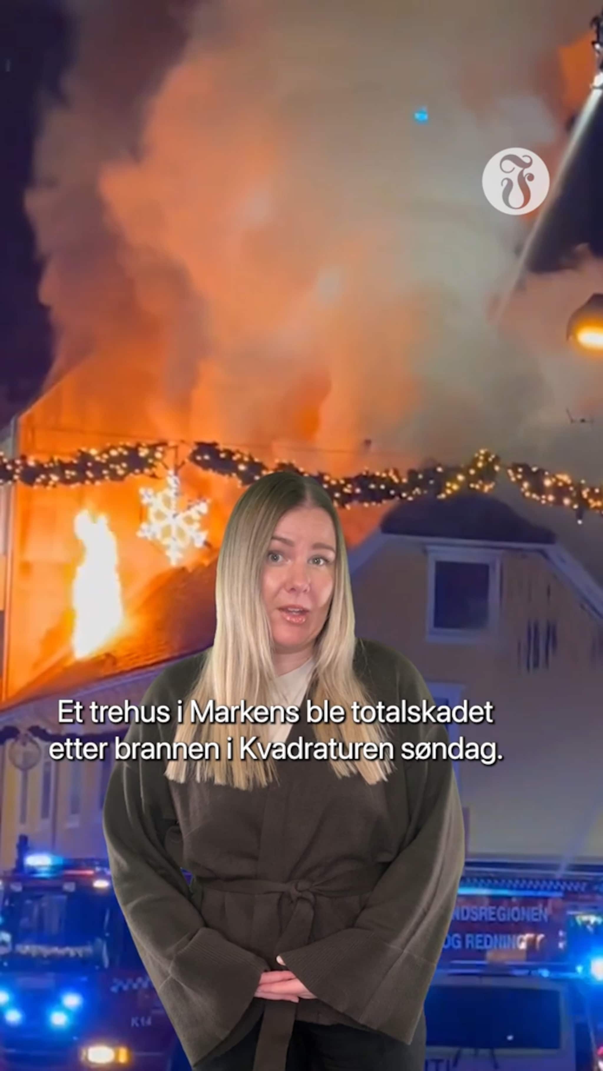 Dette sier politiet om brannen i Kvadraturen