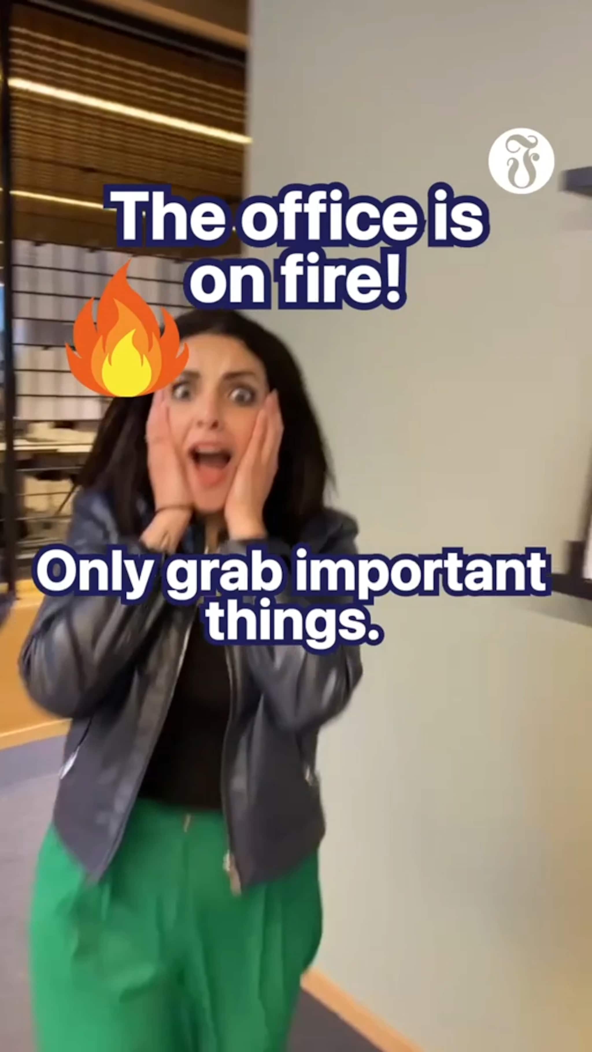 The office is on fire!