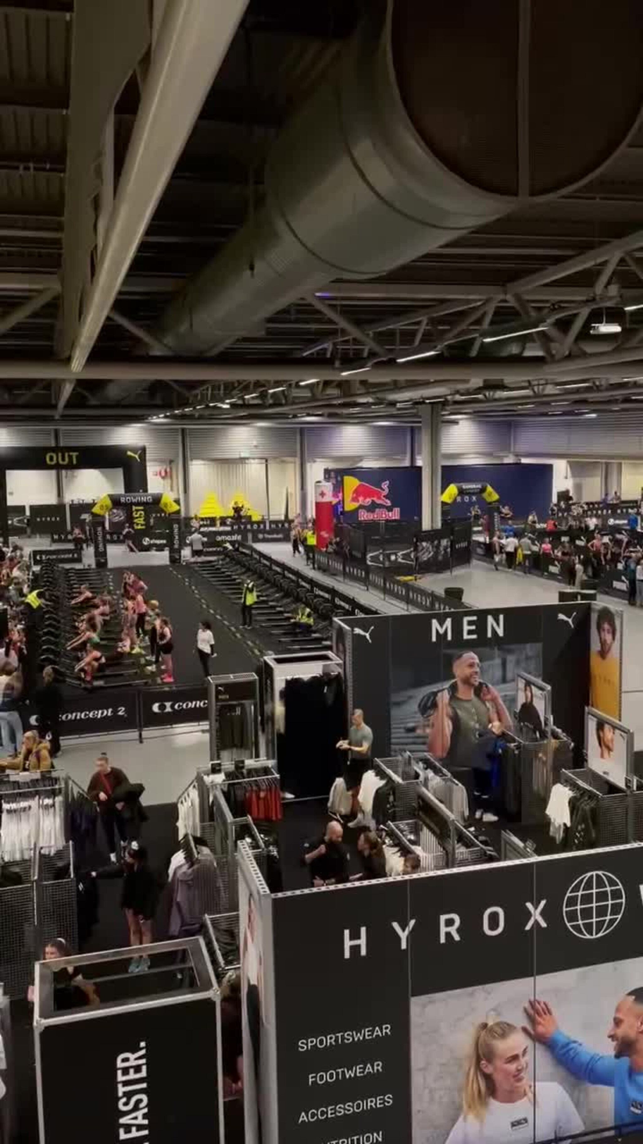 Oversiktsvideo fra konkurransen Hyrox Stockholm