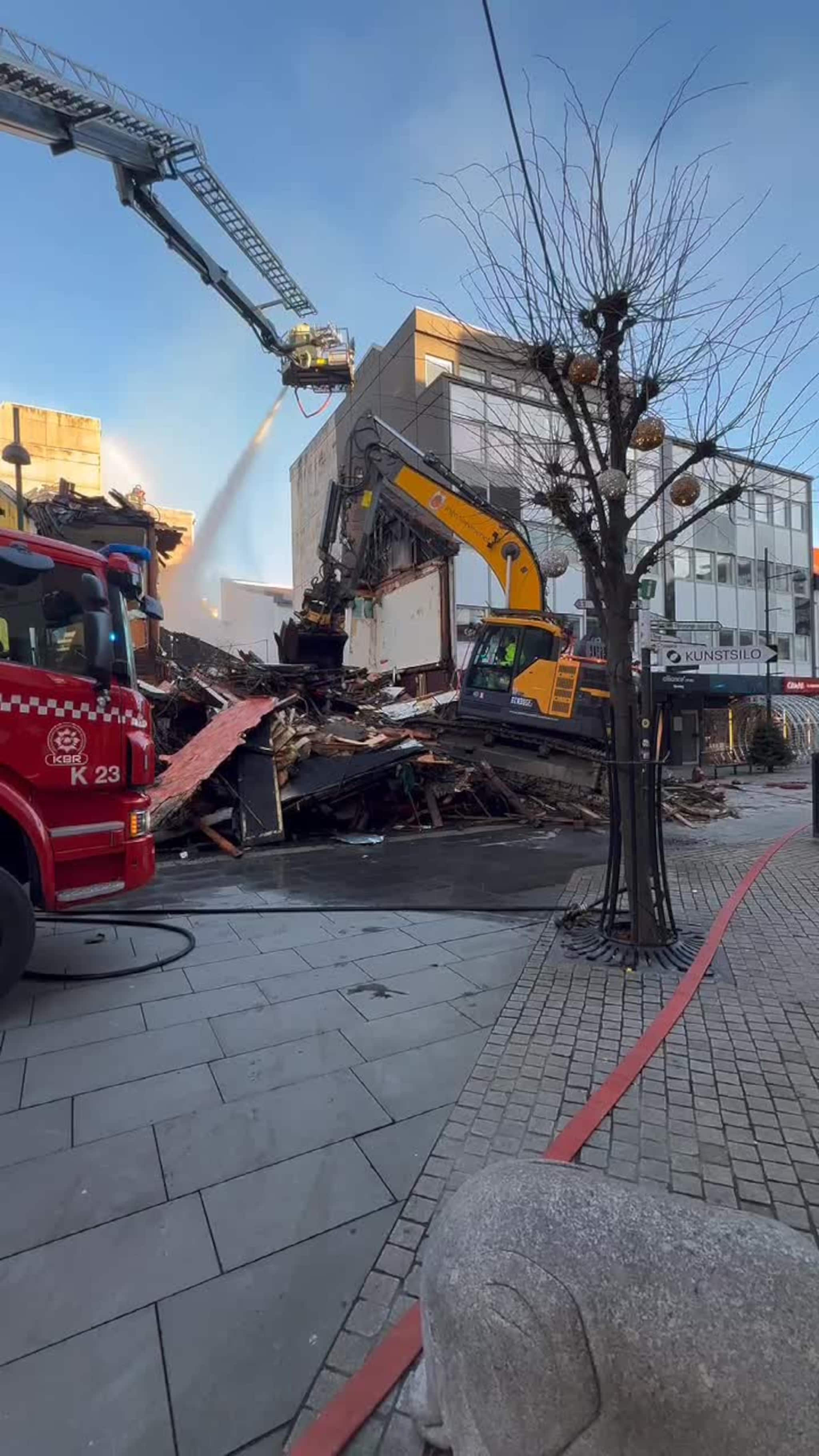 Butikken helt ødelagt