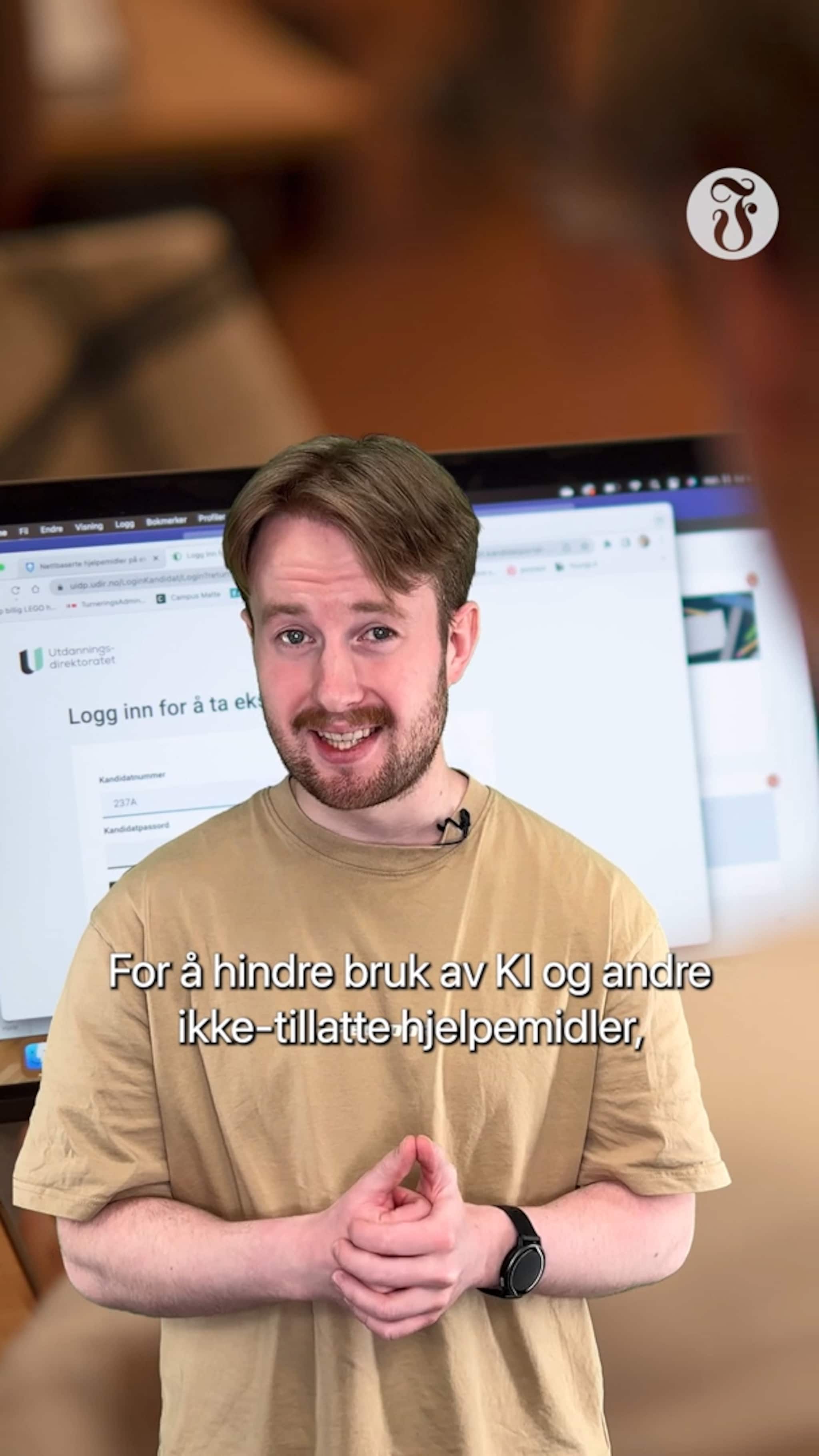 Strammer inn under eksamen