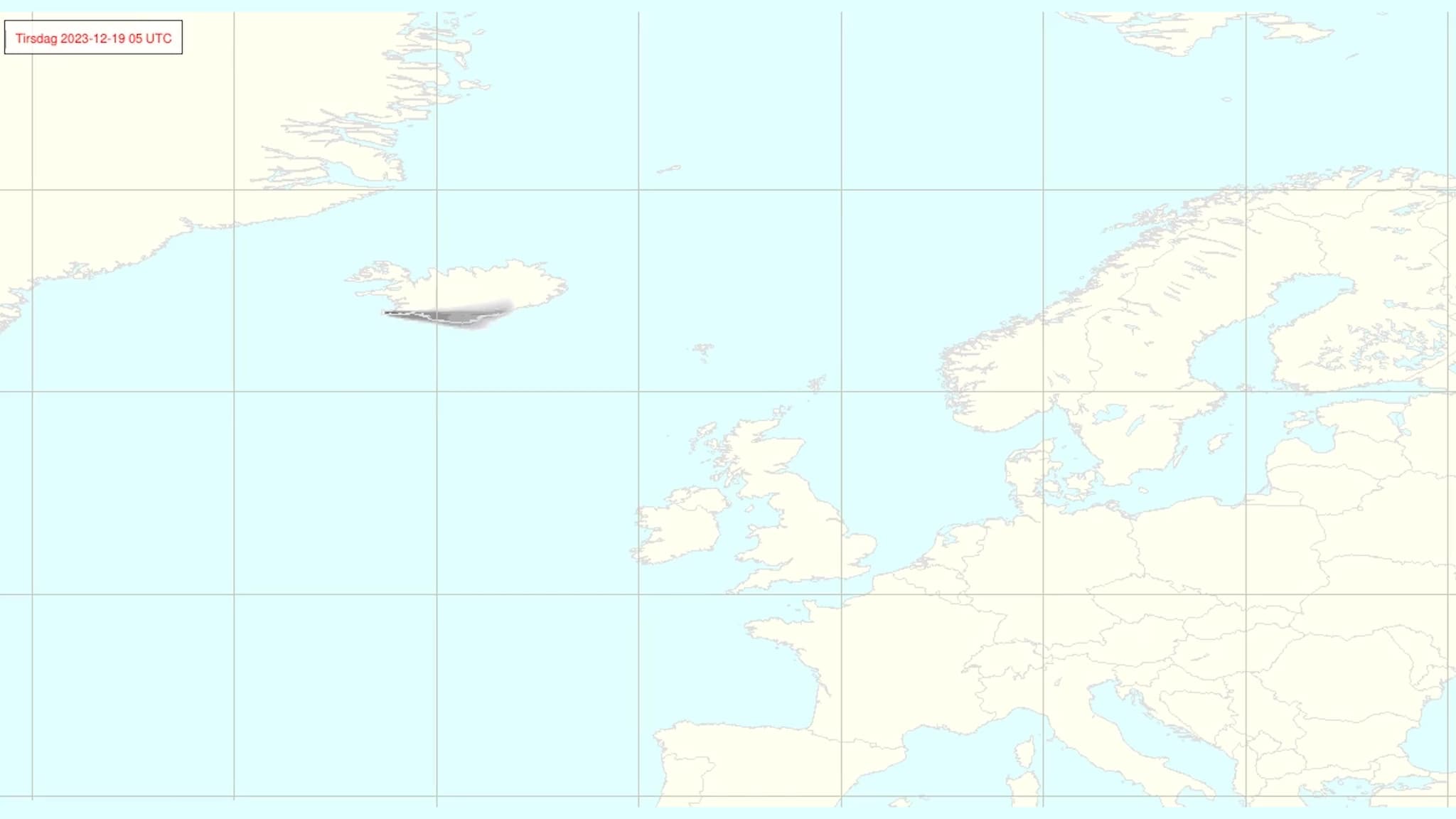 Sky av svoveldioksid på vei mot Norge