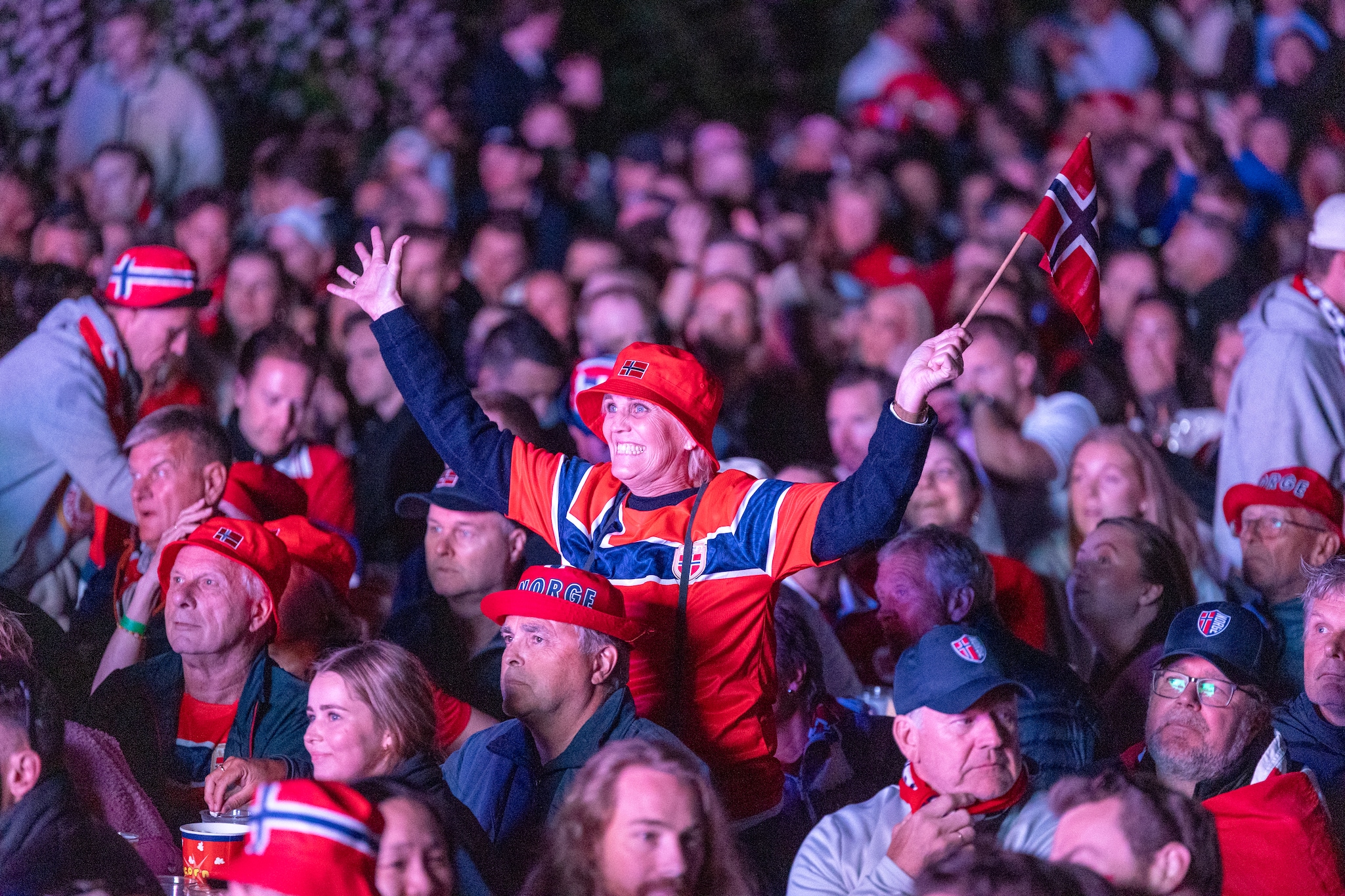 Direkte fra VM-festen på Torvet i Kristiansand
