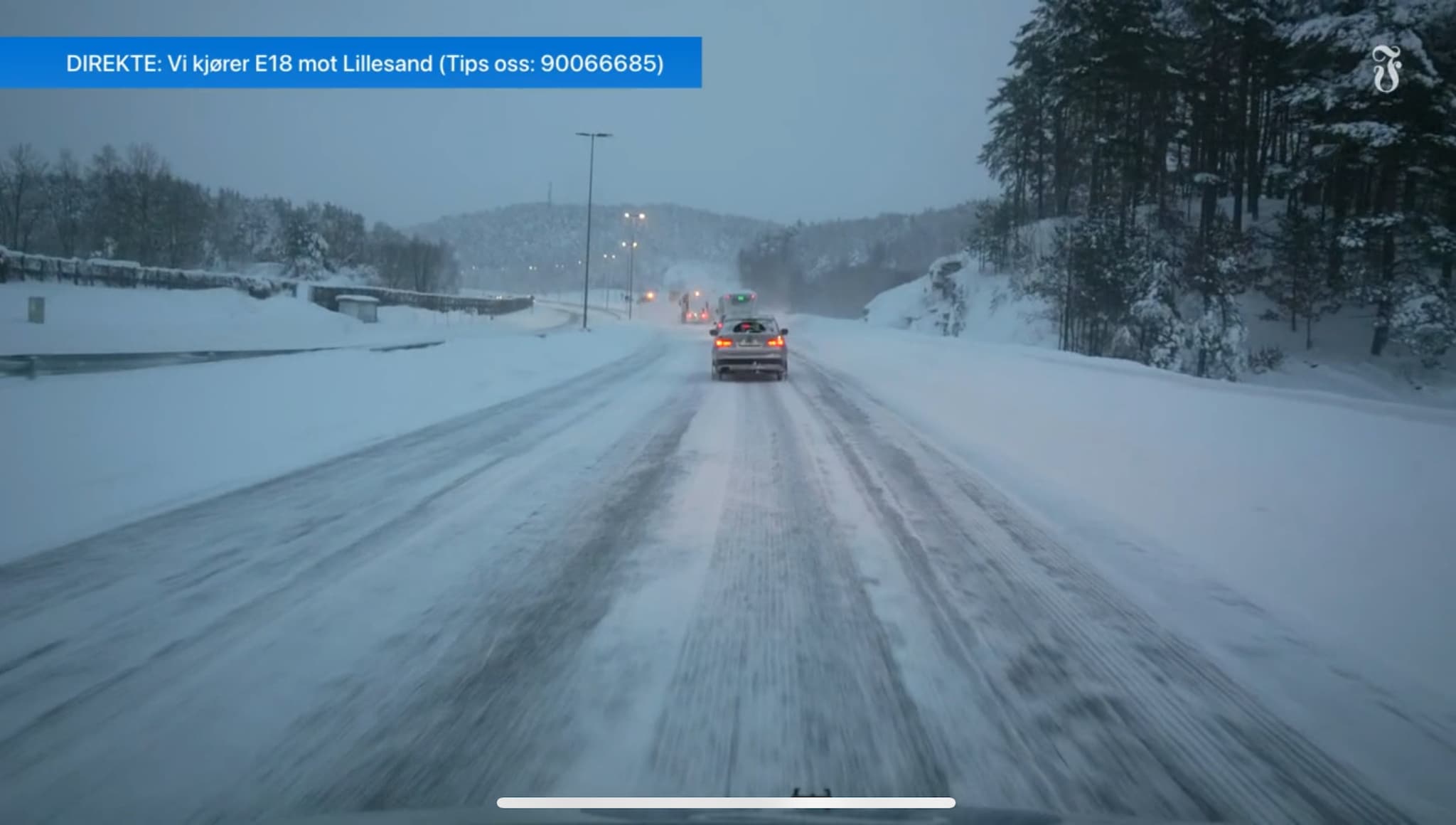 Sending: Vi kjørte E18 fra Kristiansand til Arendal