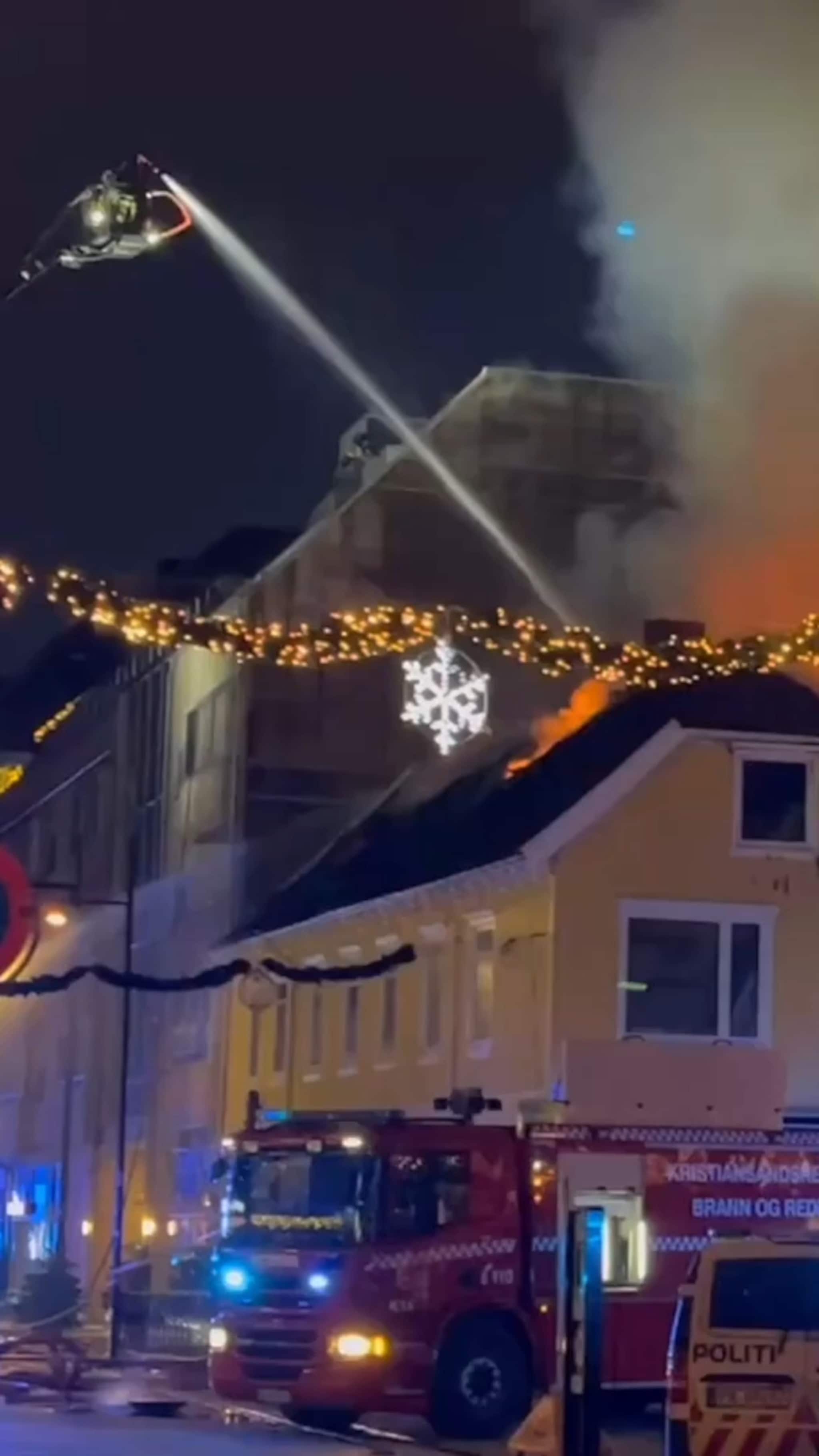 Kraftig brann i Markens